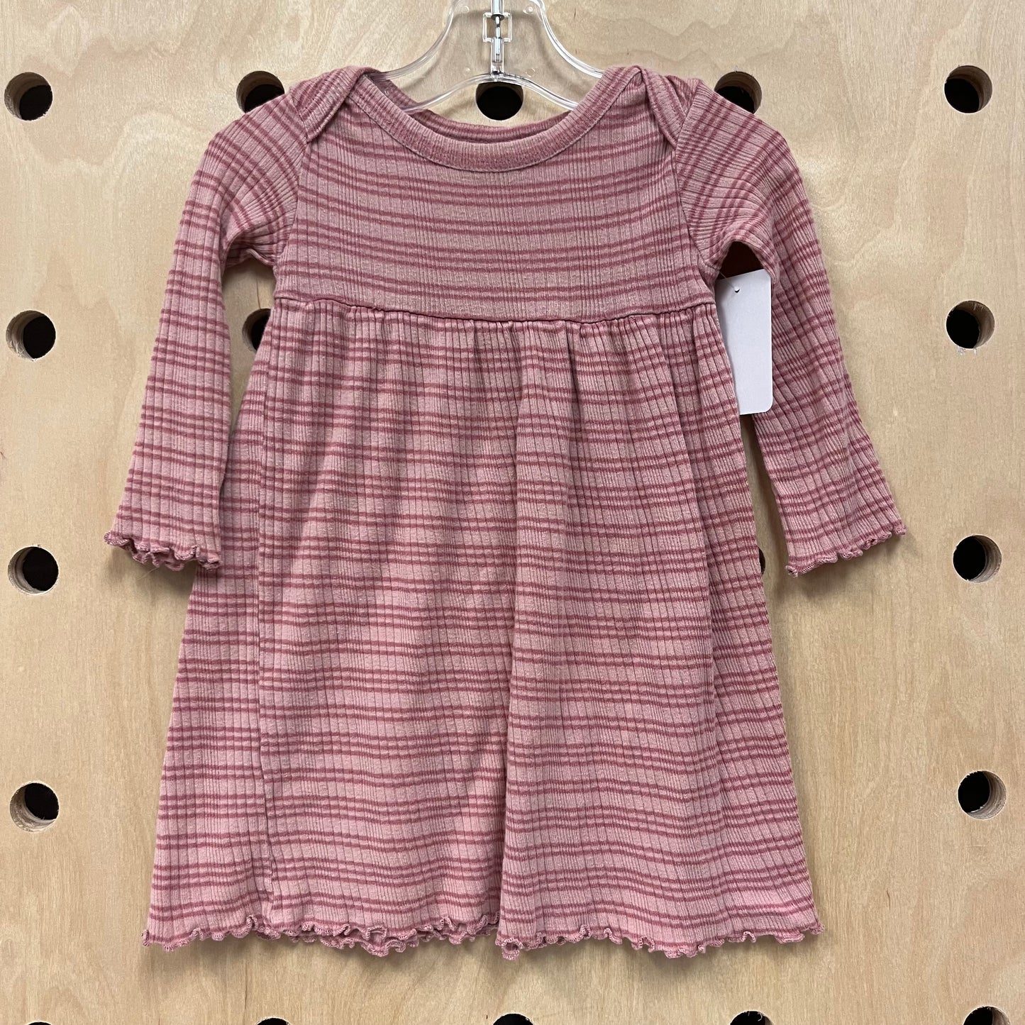 Pink Striped Organic Dress