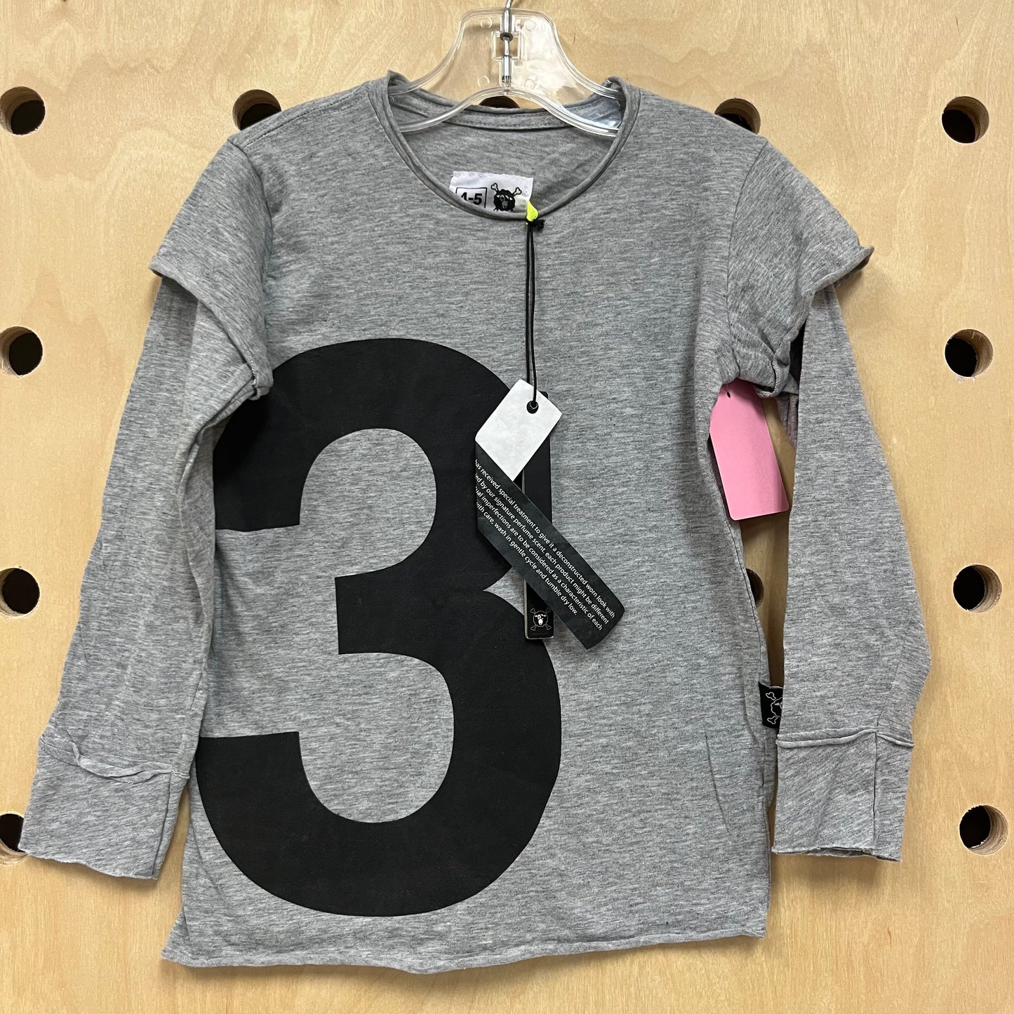 Grey 3 Number Shirt NEW!