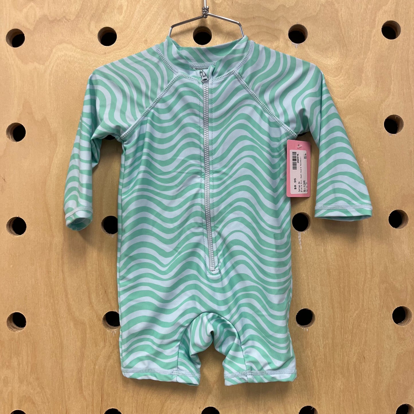 Blue & Mint Rash Guard Swimsuit