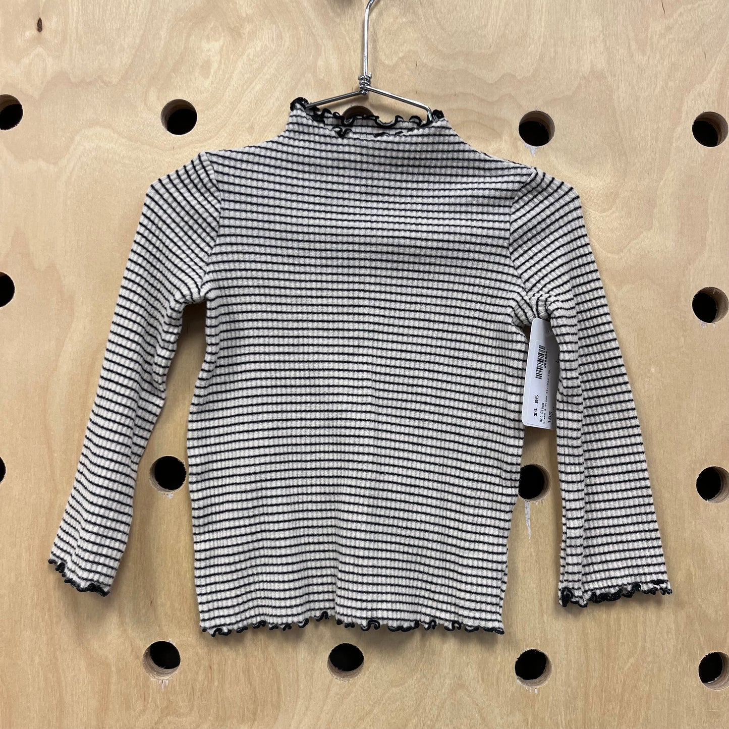 Cream & Black Striped Top