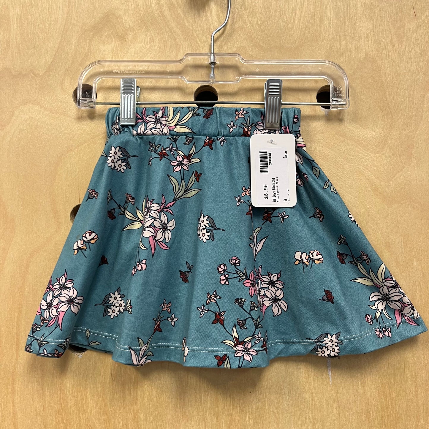 Blue Floral Skirt