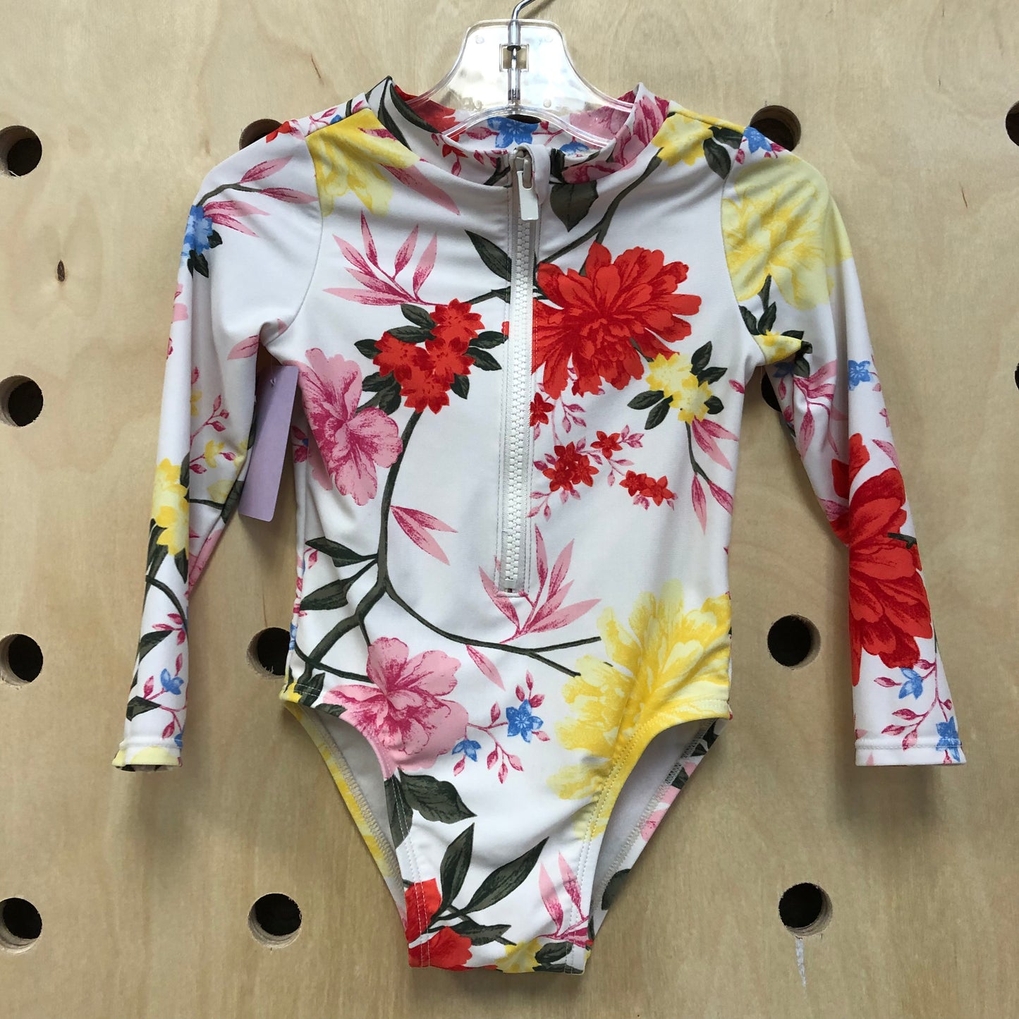 White Floral Swimsuit