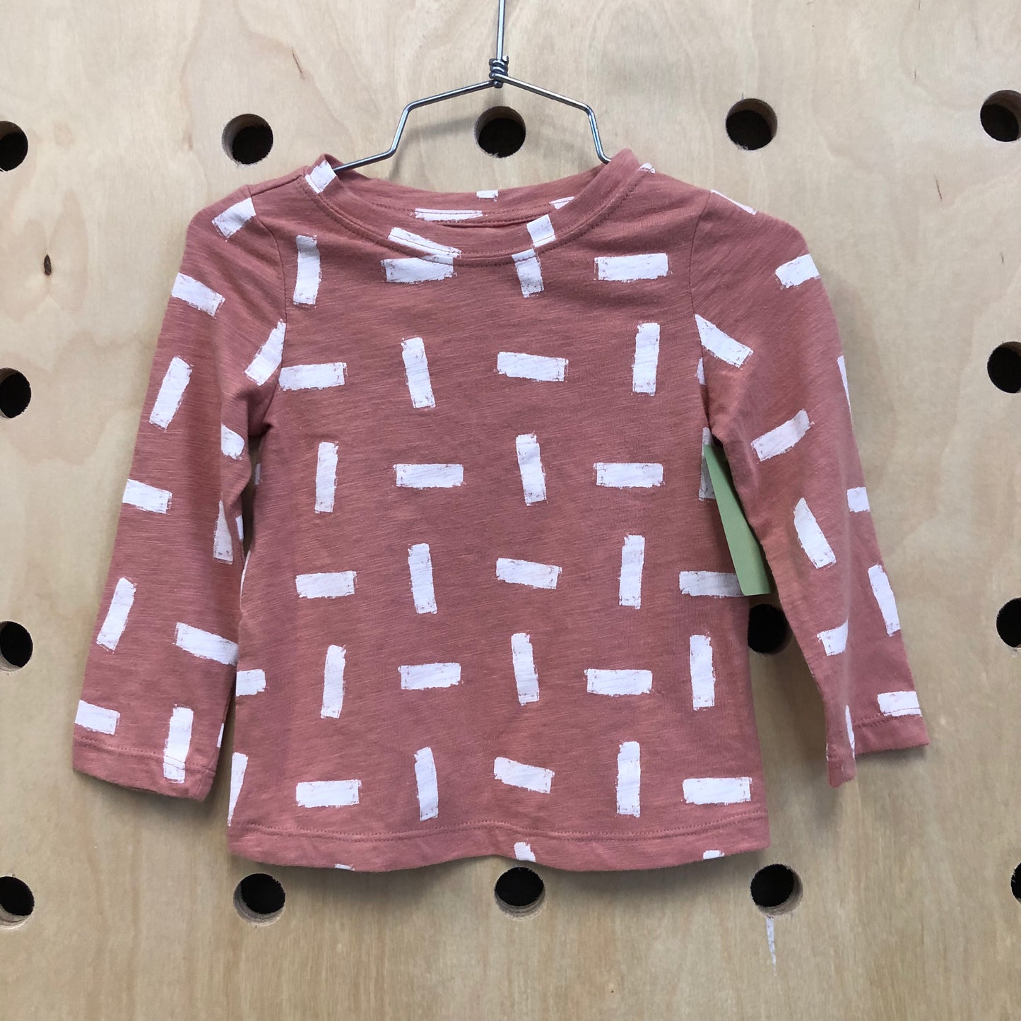 Dusty Pink + White LS Tee