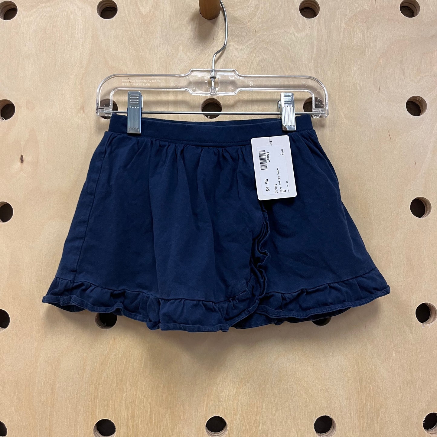 Navy Ruffle Skort