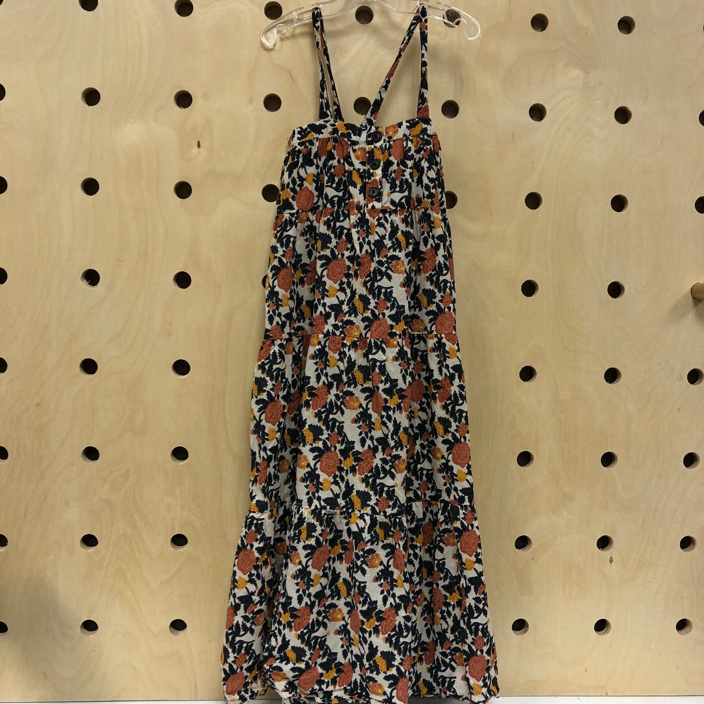 Rust + Yellow Floral Dress