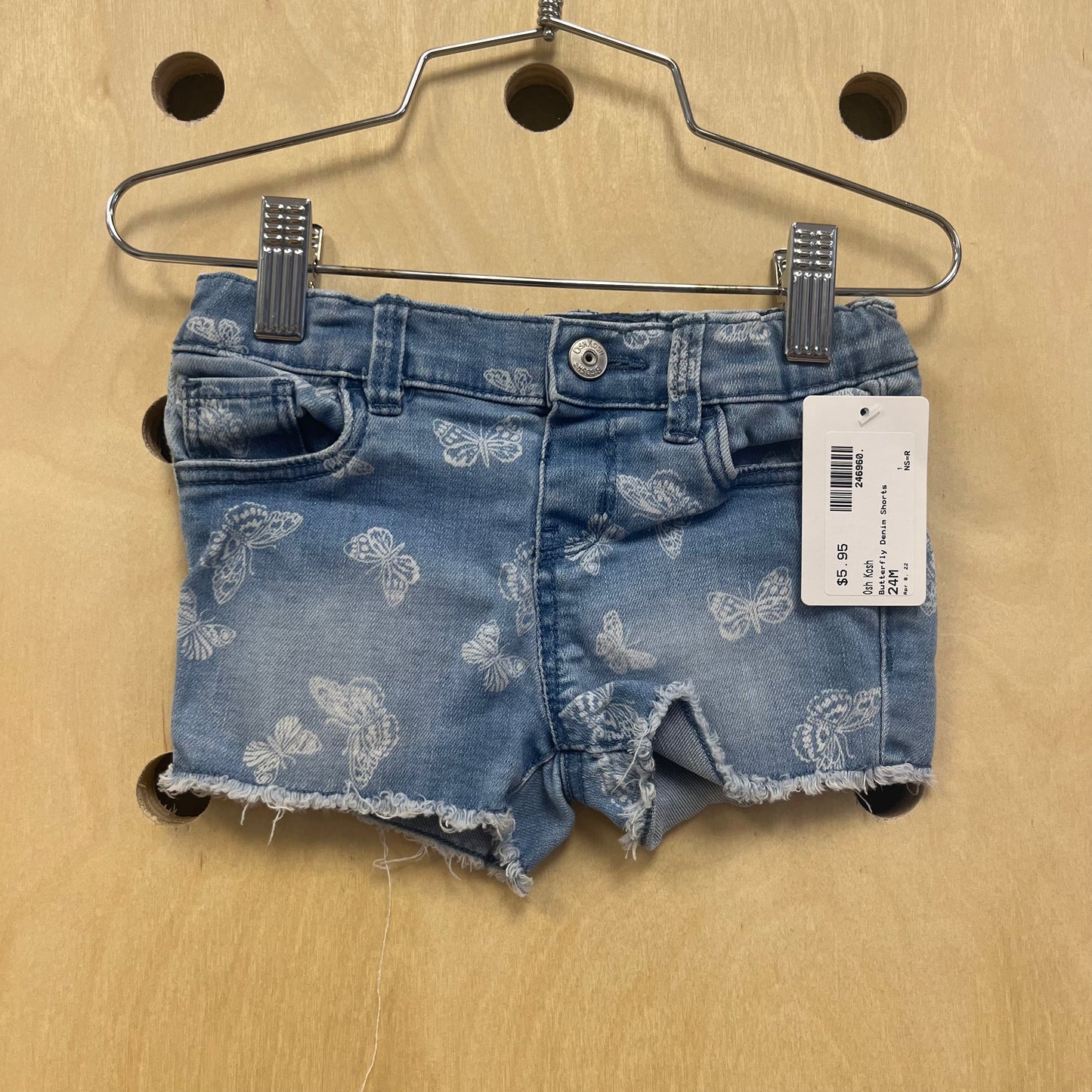 Butterfly Denim Shorts