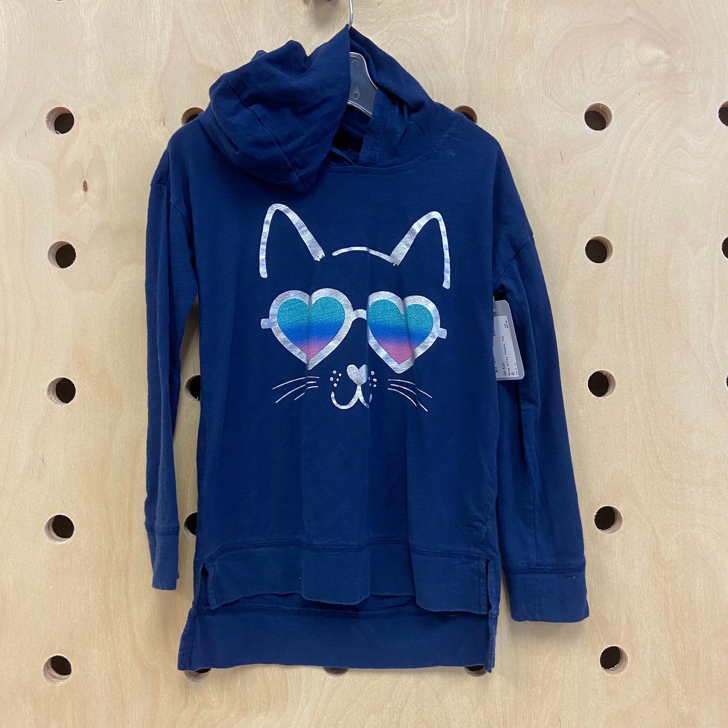 Blue Kitty Hoodie Tee
