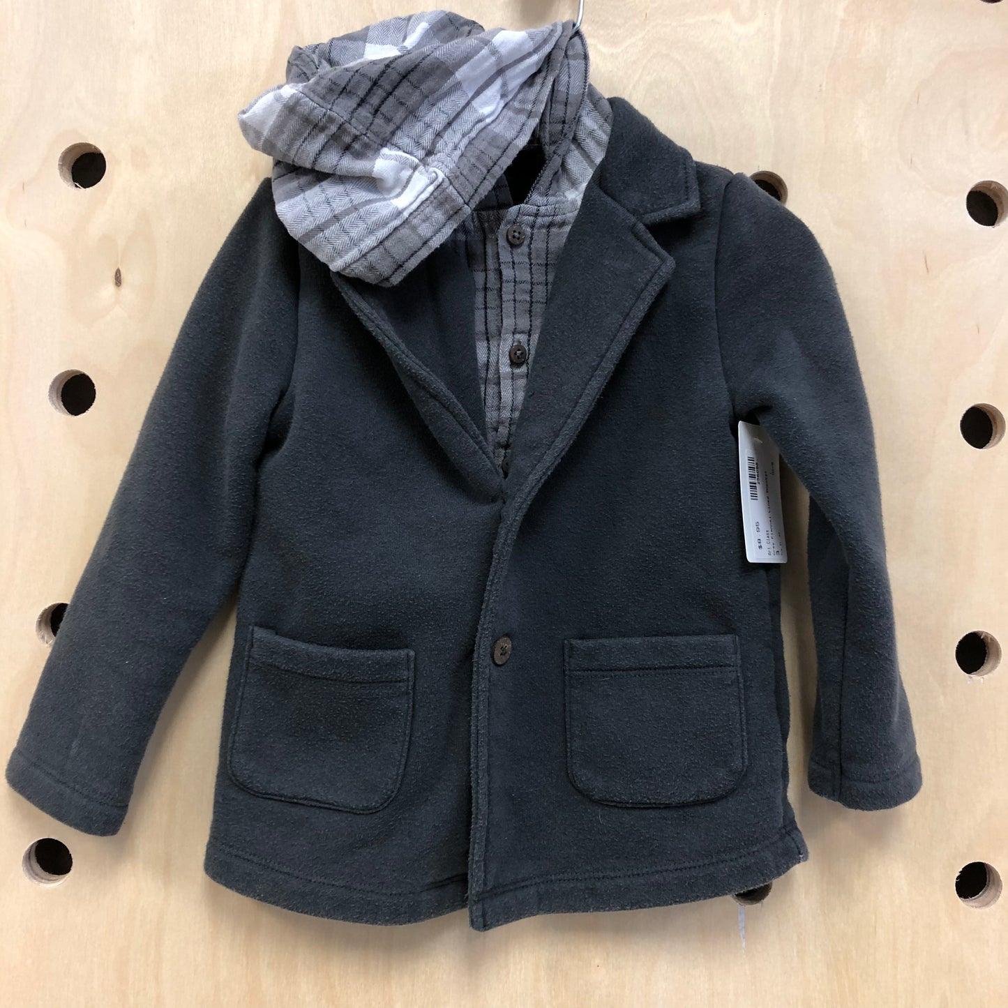 Grey Flannel Lined Shacket