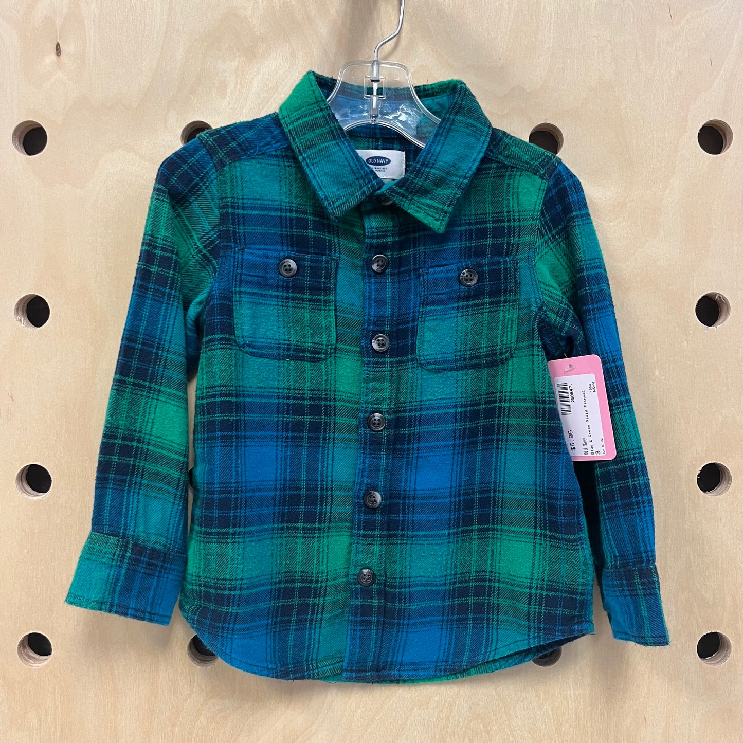 Blue & Green Plaid Flannel