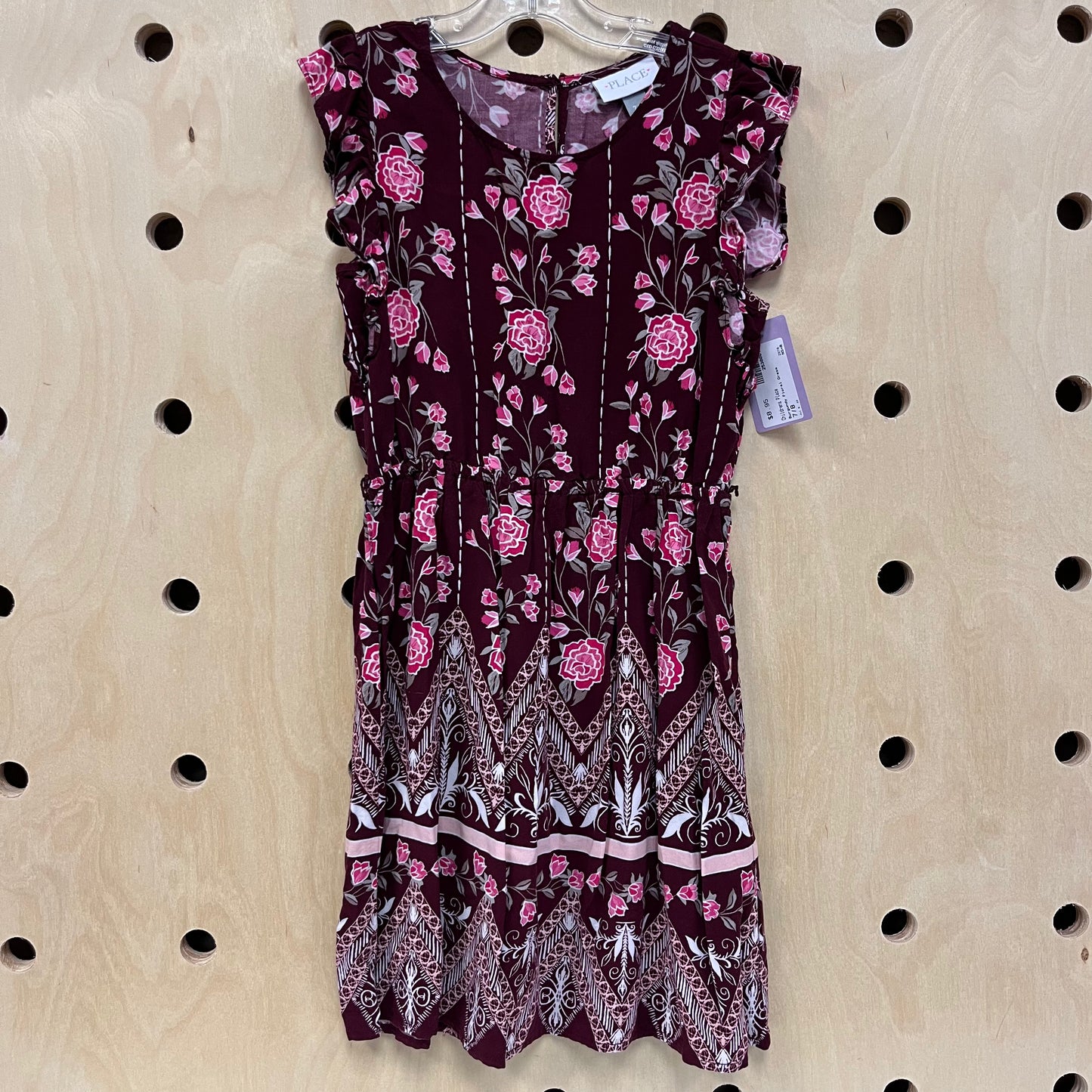 Burgundy Floral Dress