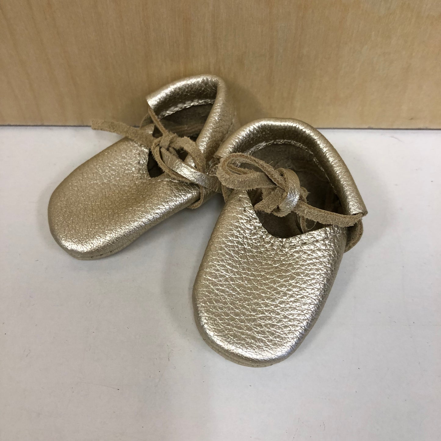 Gold Leather Moccs