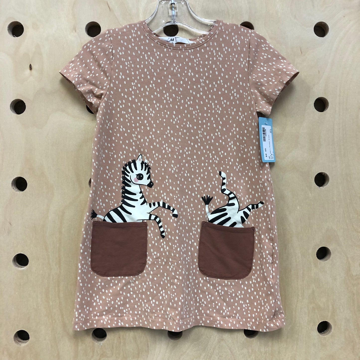 Pink Zebra Pocket Dress