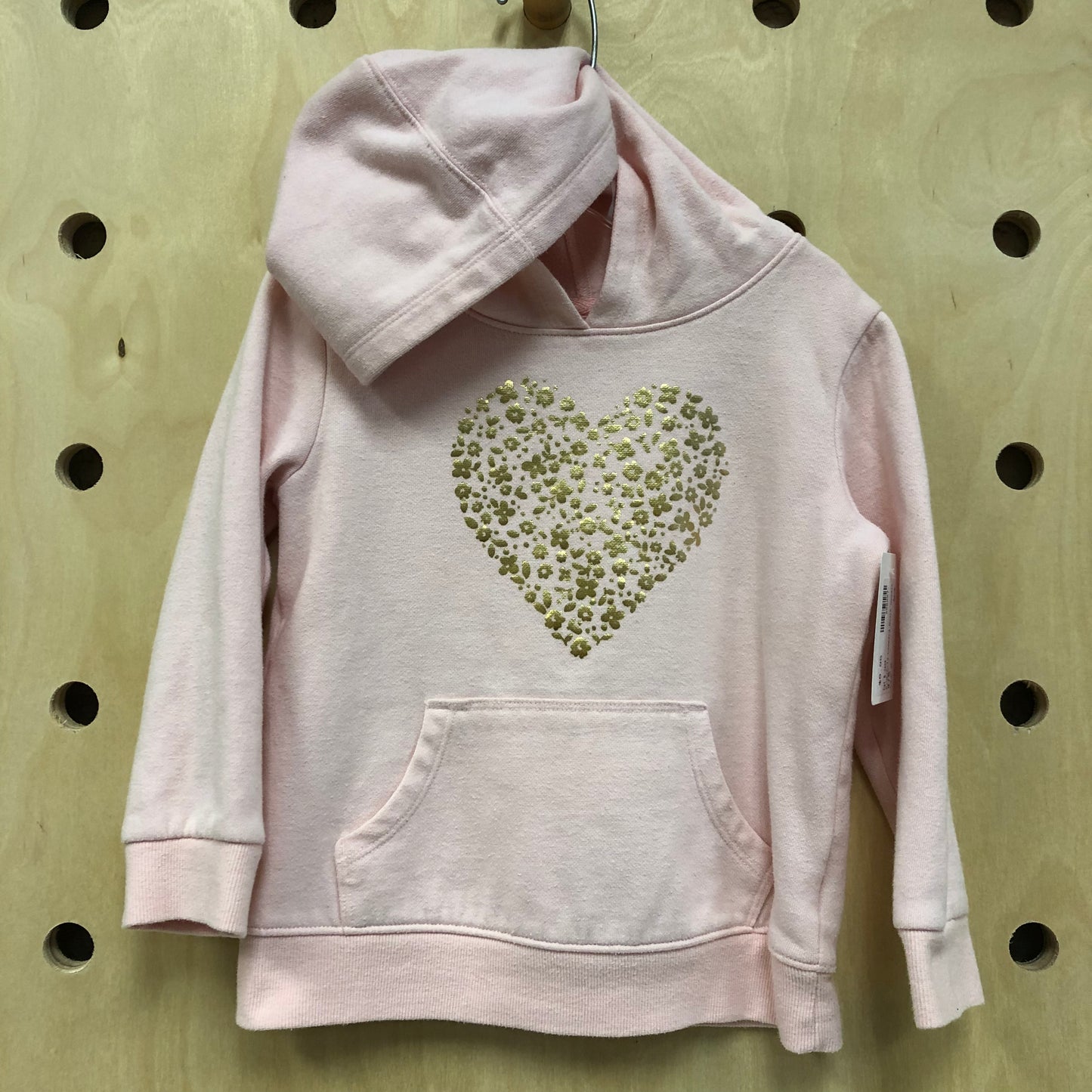 Pink/Gold Leopard Heart Hoodie