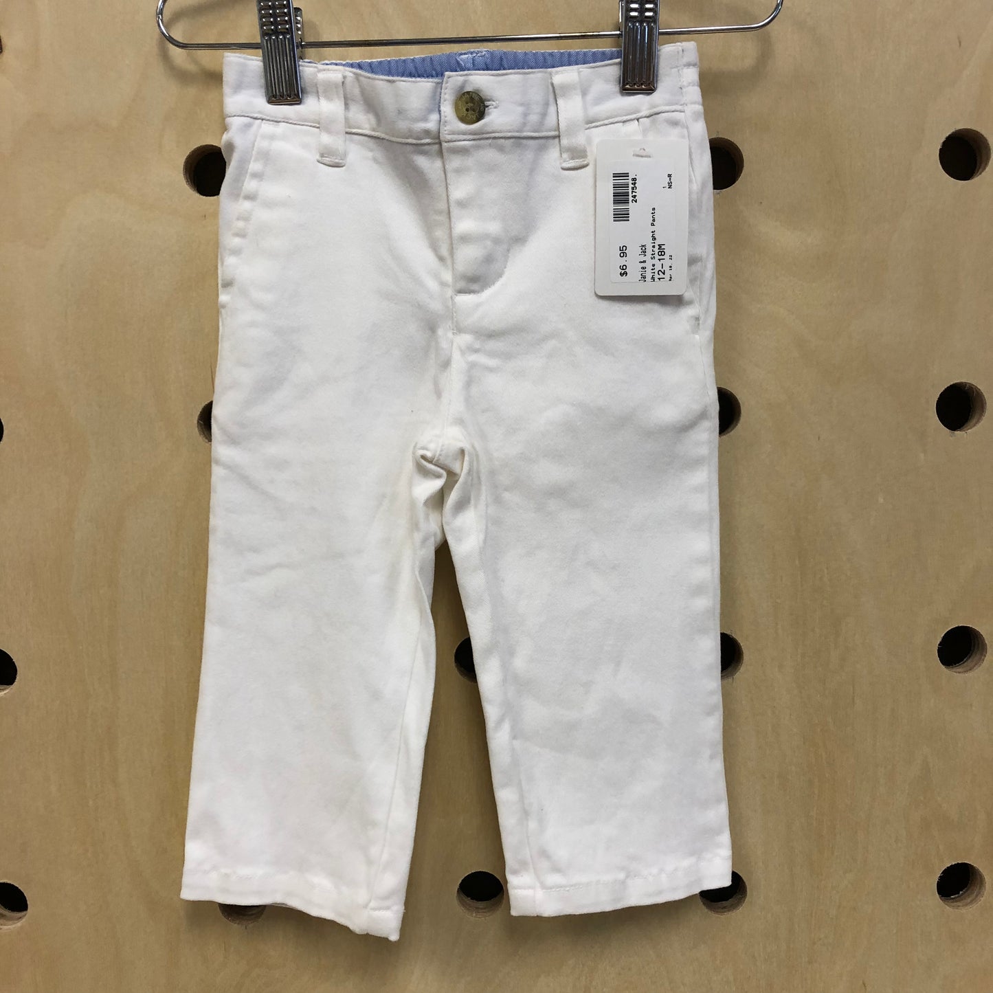 White Straight Pants