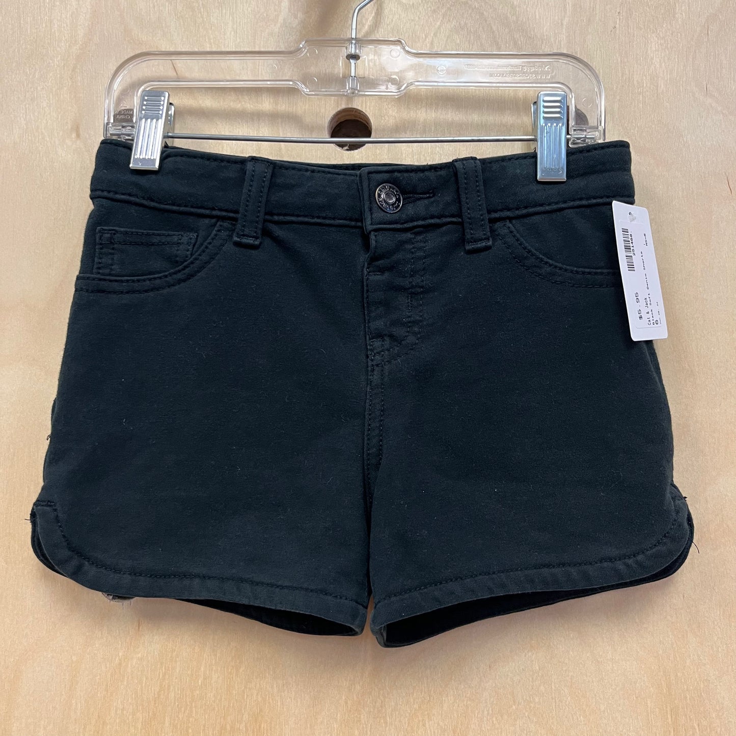 Black Soft Denim Shorts