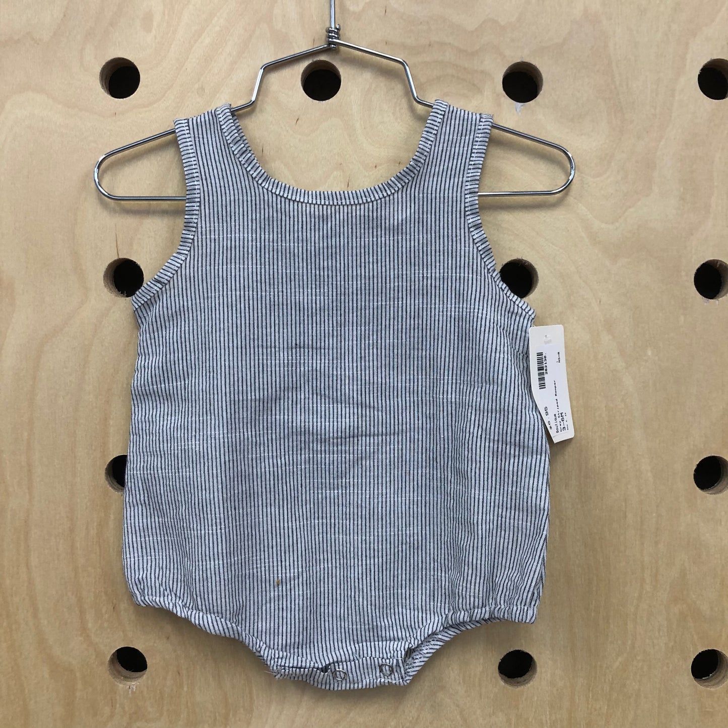 Grey Striped Romper