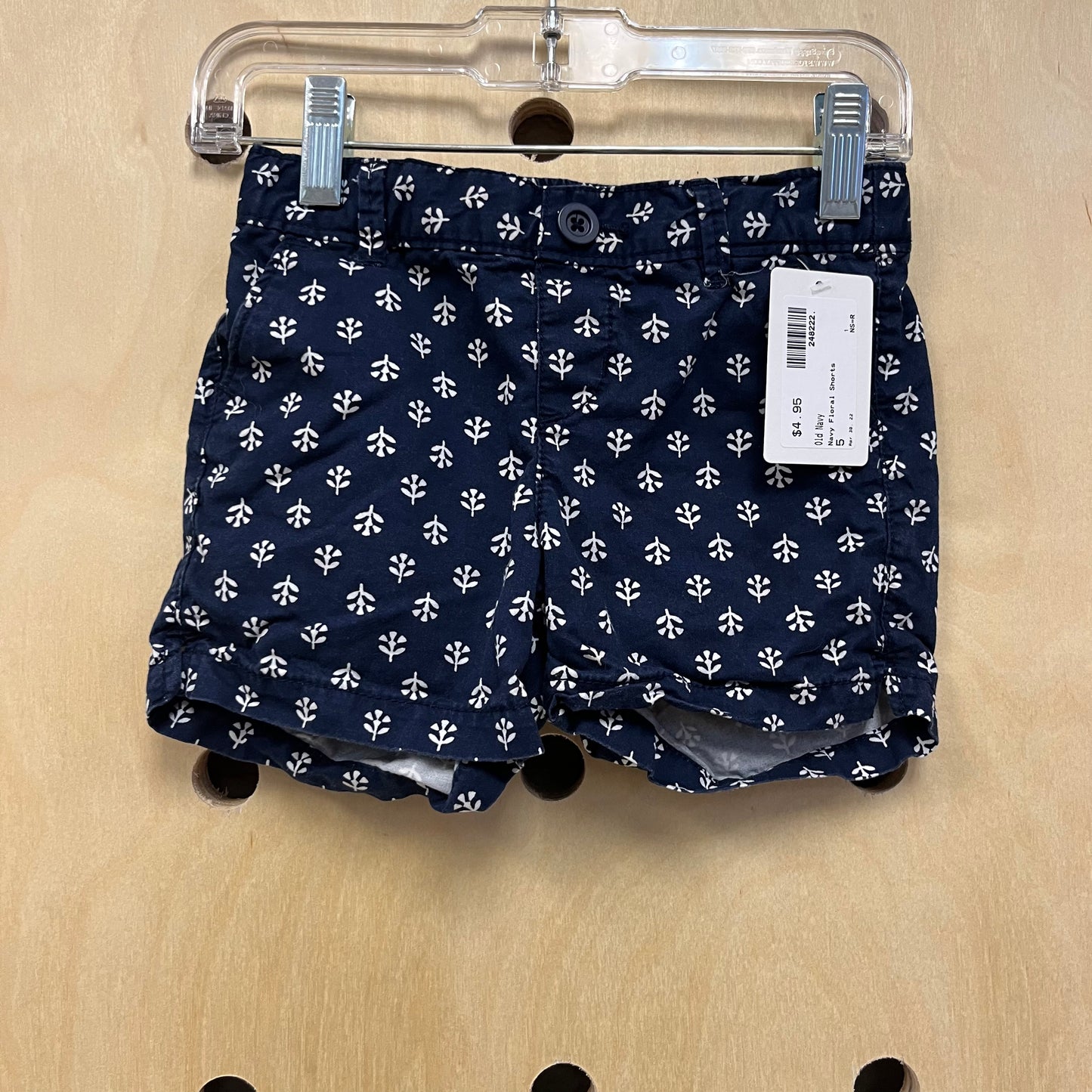 Navy Floral Shorts