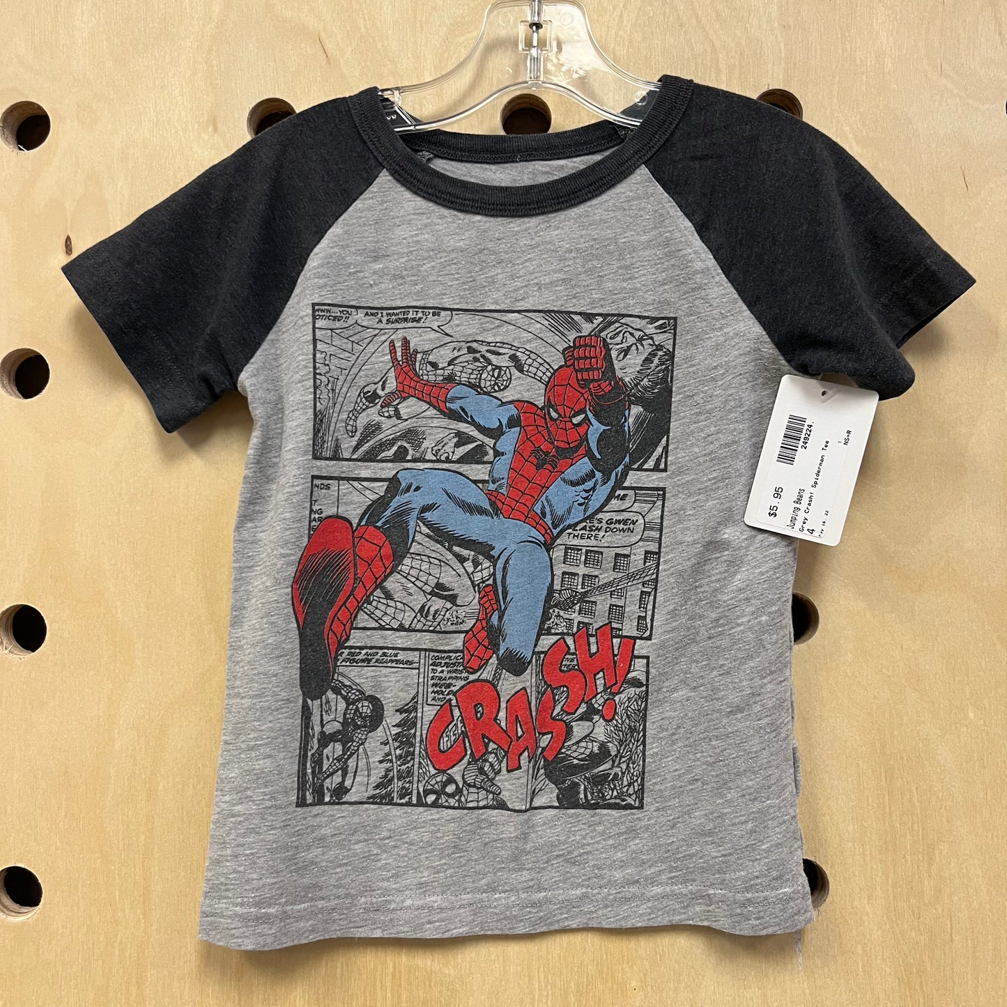 Grey Crash! Spiderman Tee