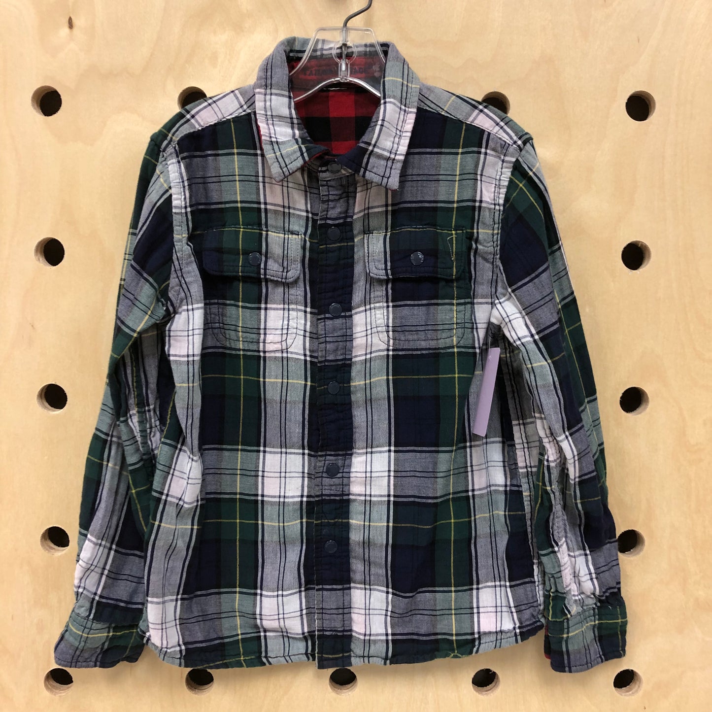 Green + Red Reversible Flannel
