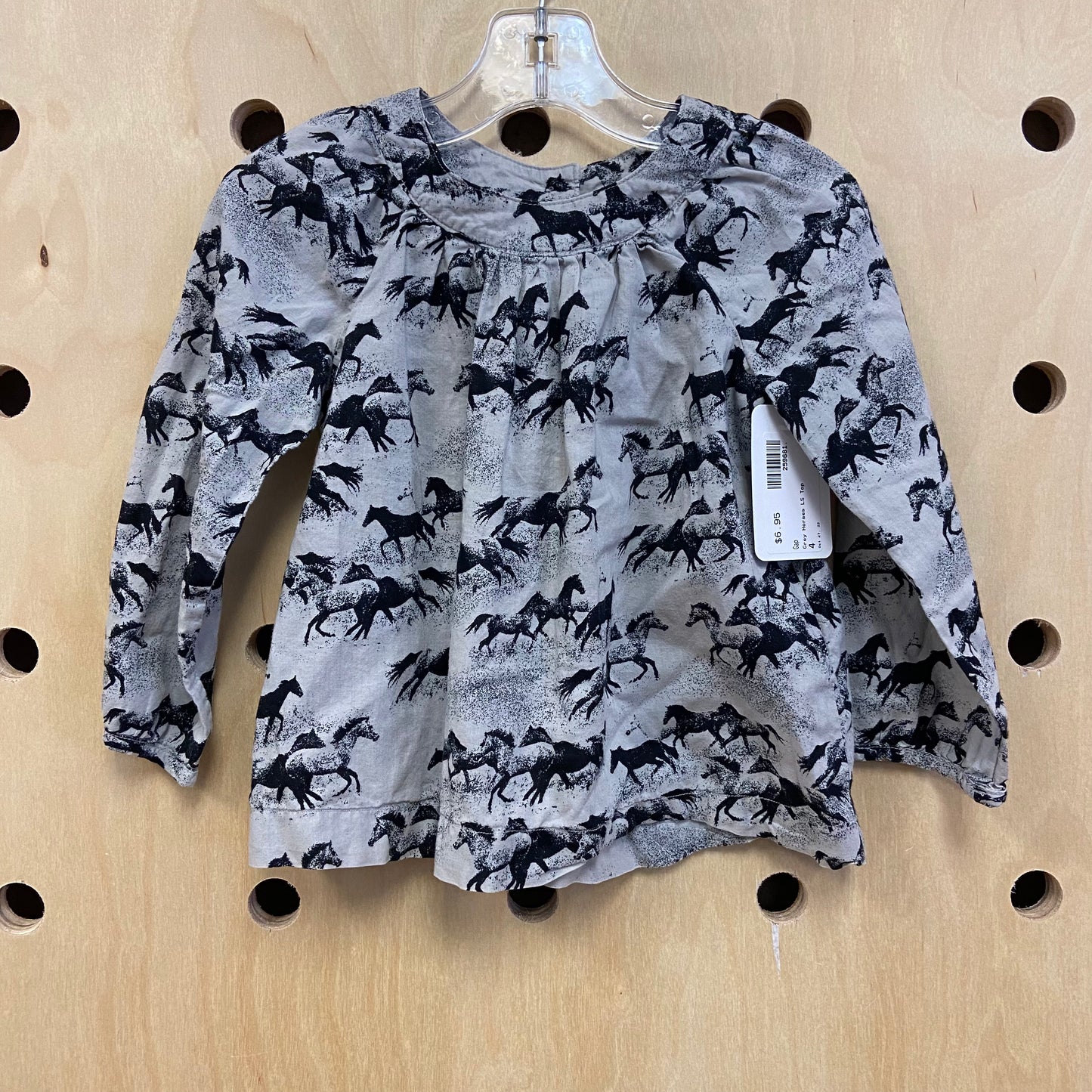Grey Horses LS Top
