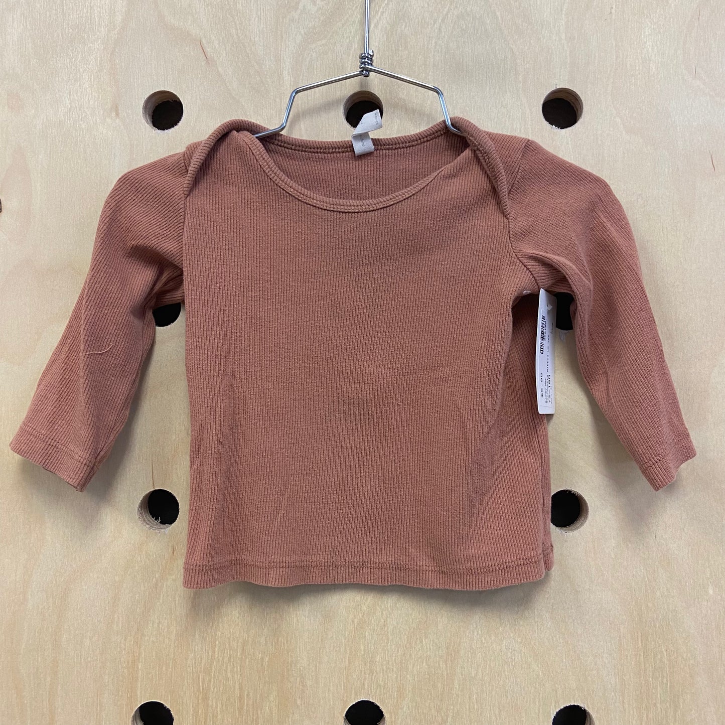Terracotta Ribbed LS Tee