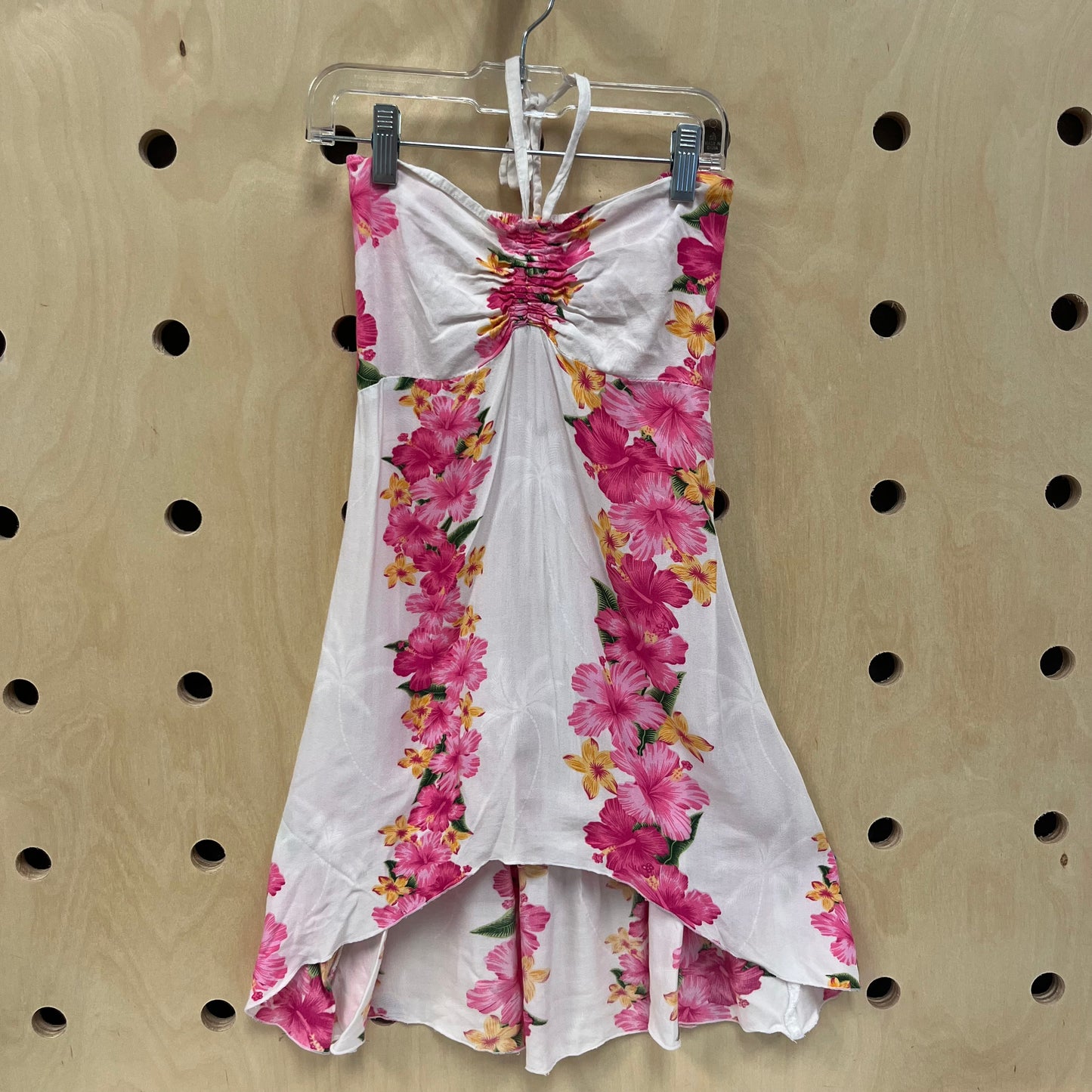 Pink+White Hibiscus Dress