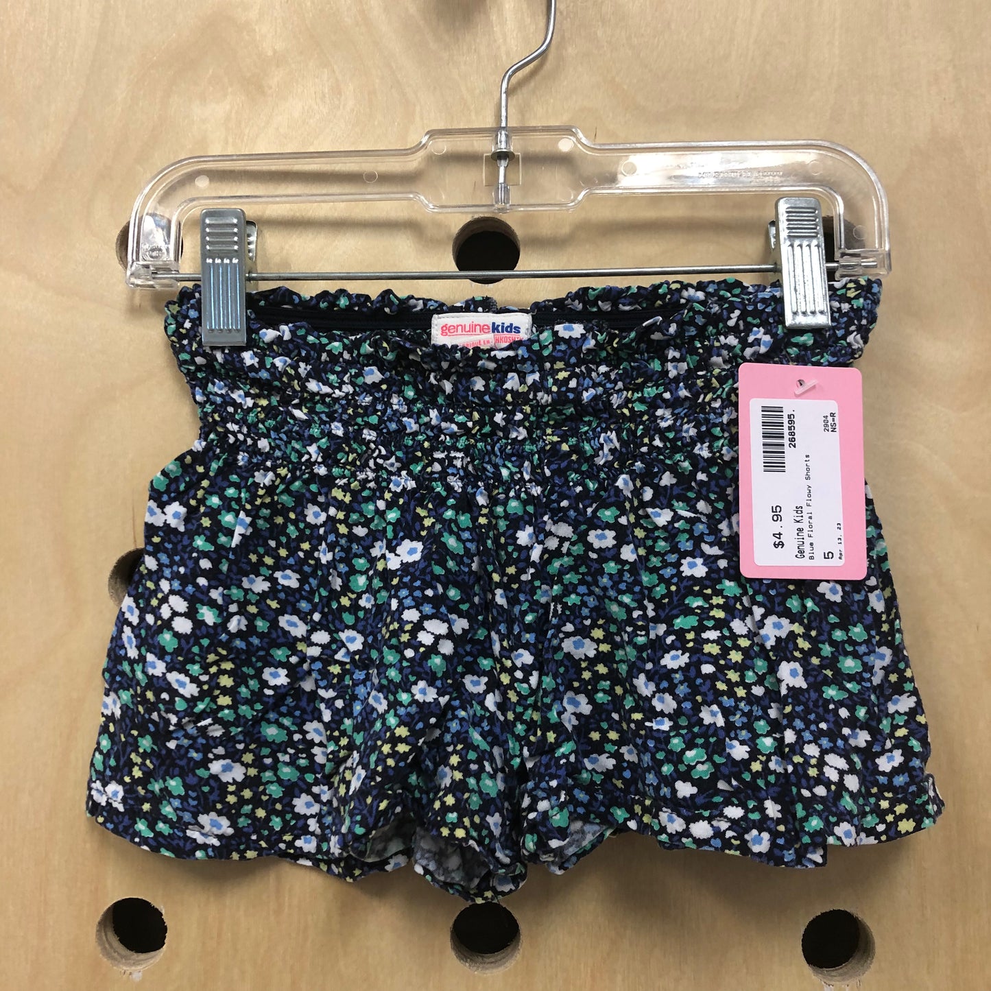 Blue Floral Flowy Shorts