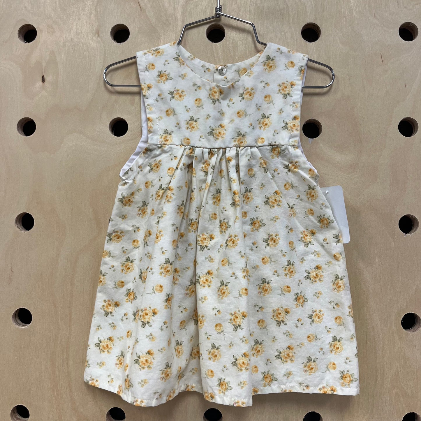Pale Yellow Floral Dress