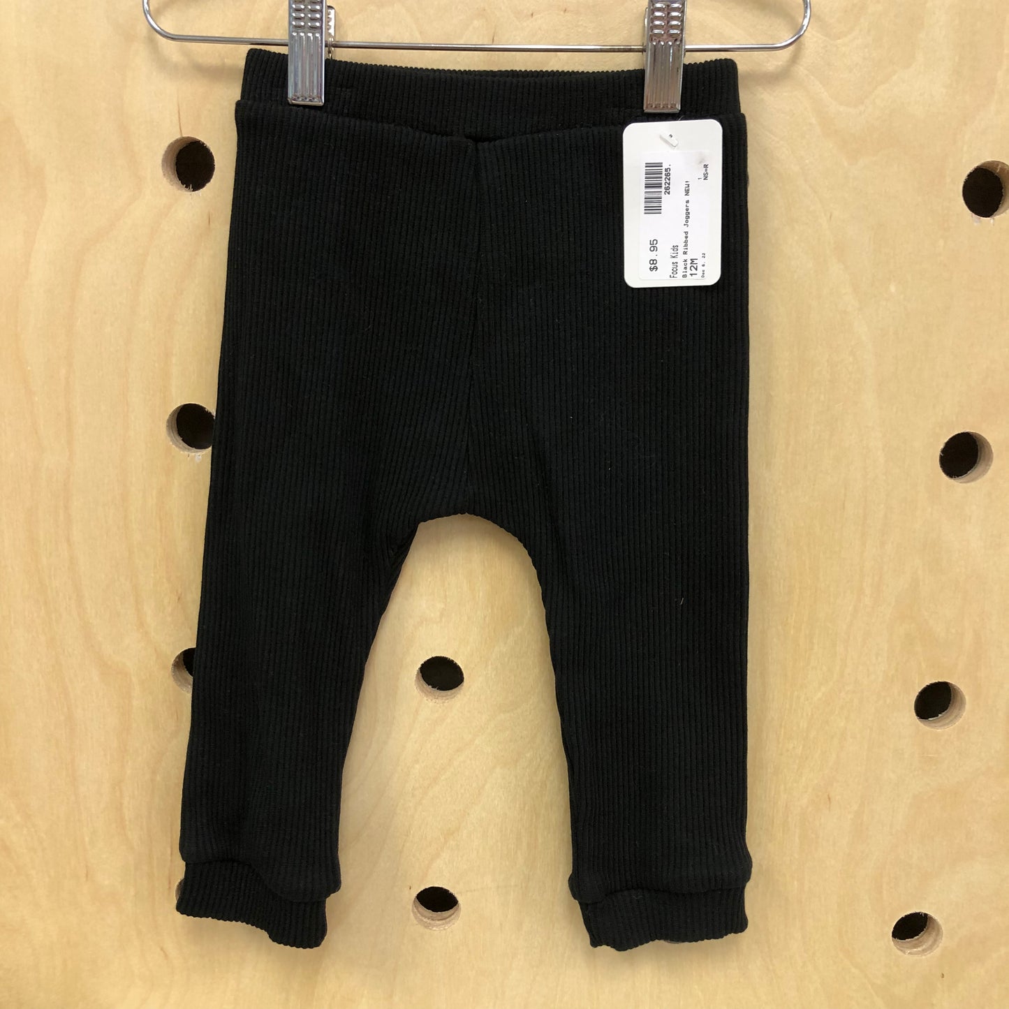 Black Ribbed Joggers NEW!