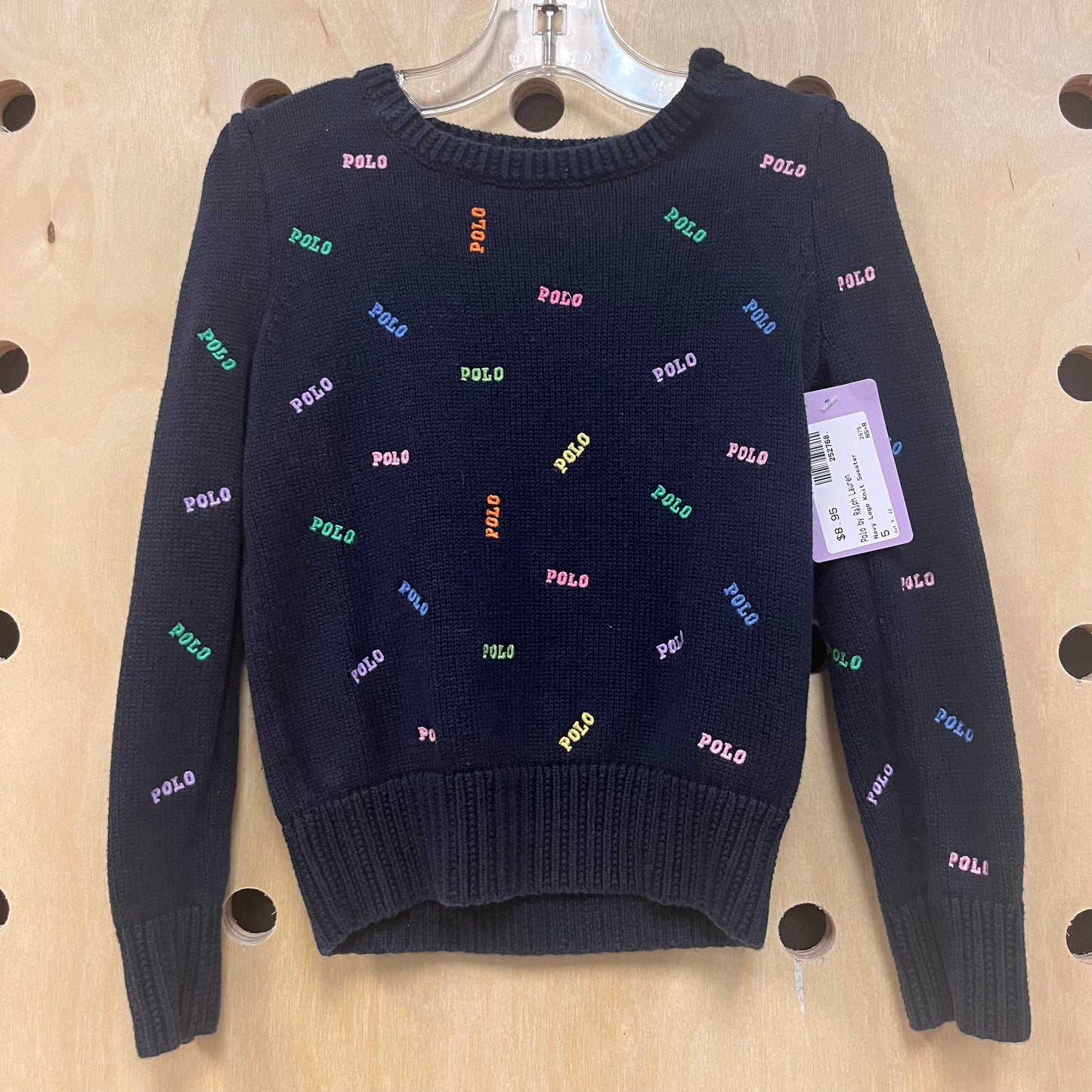 Navy Logo Knit Sweater