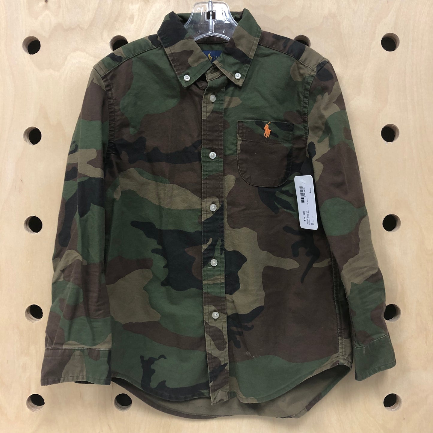 Green Camo Button Up Shirt