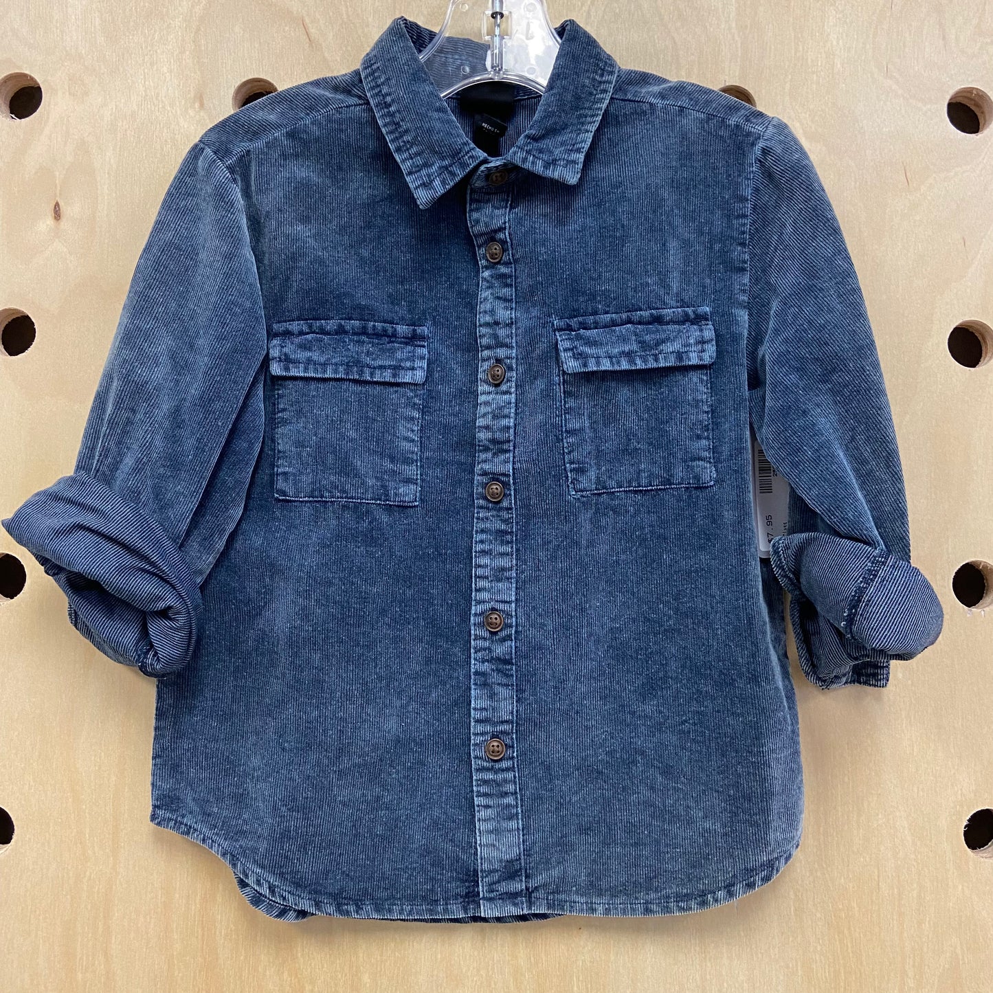 Blue Cord Button Up