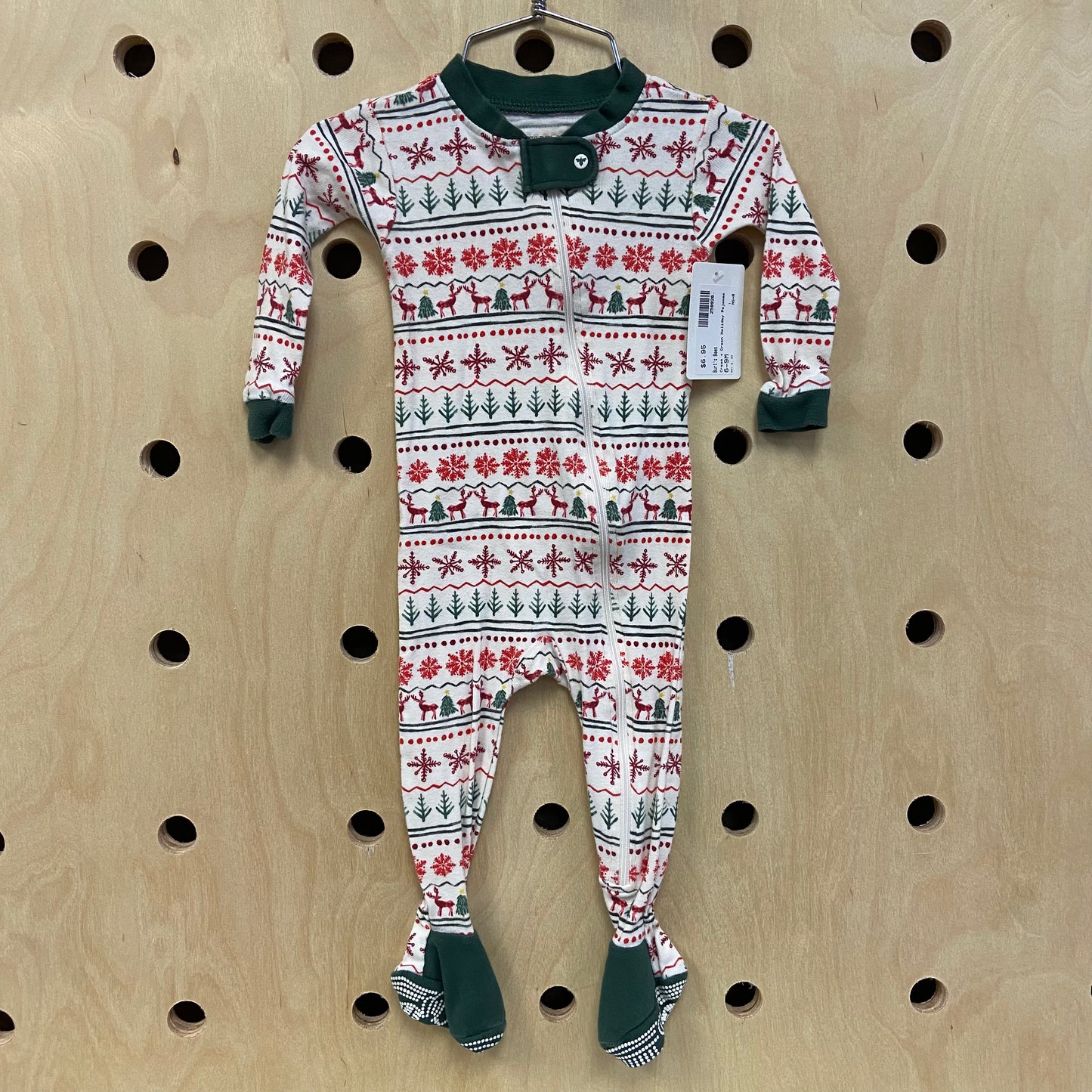 Cream + Green Holiday Pajamas