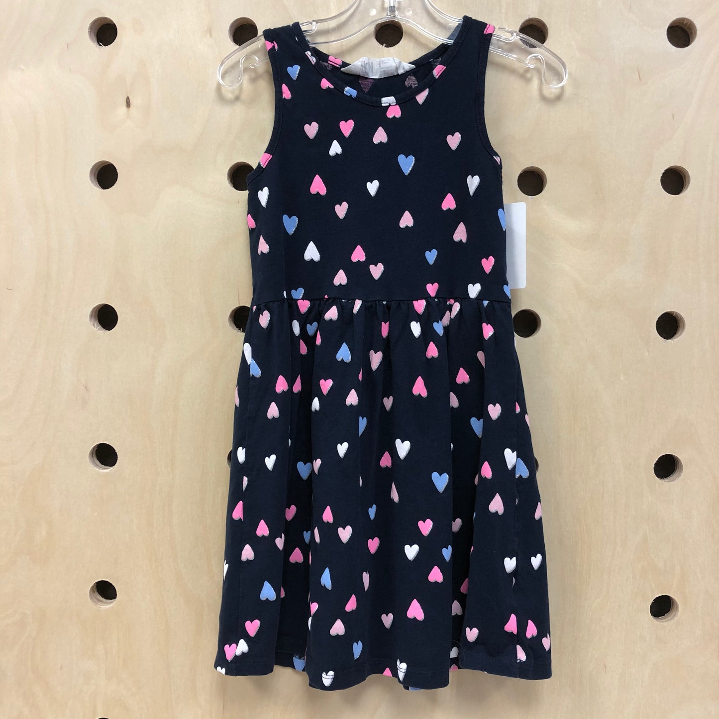 Navy Glitter Hearts Dress