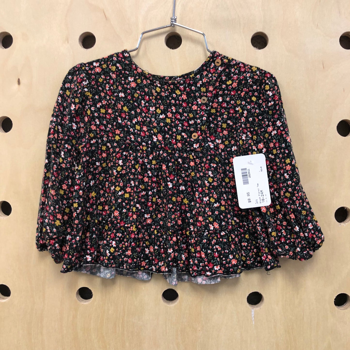 Black Floral Top