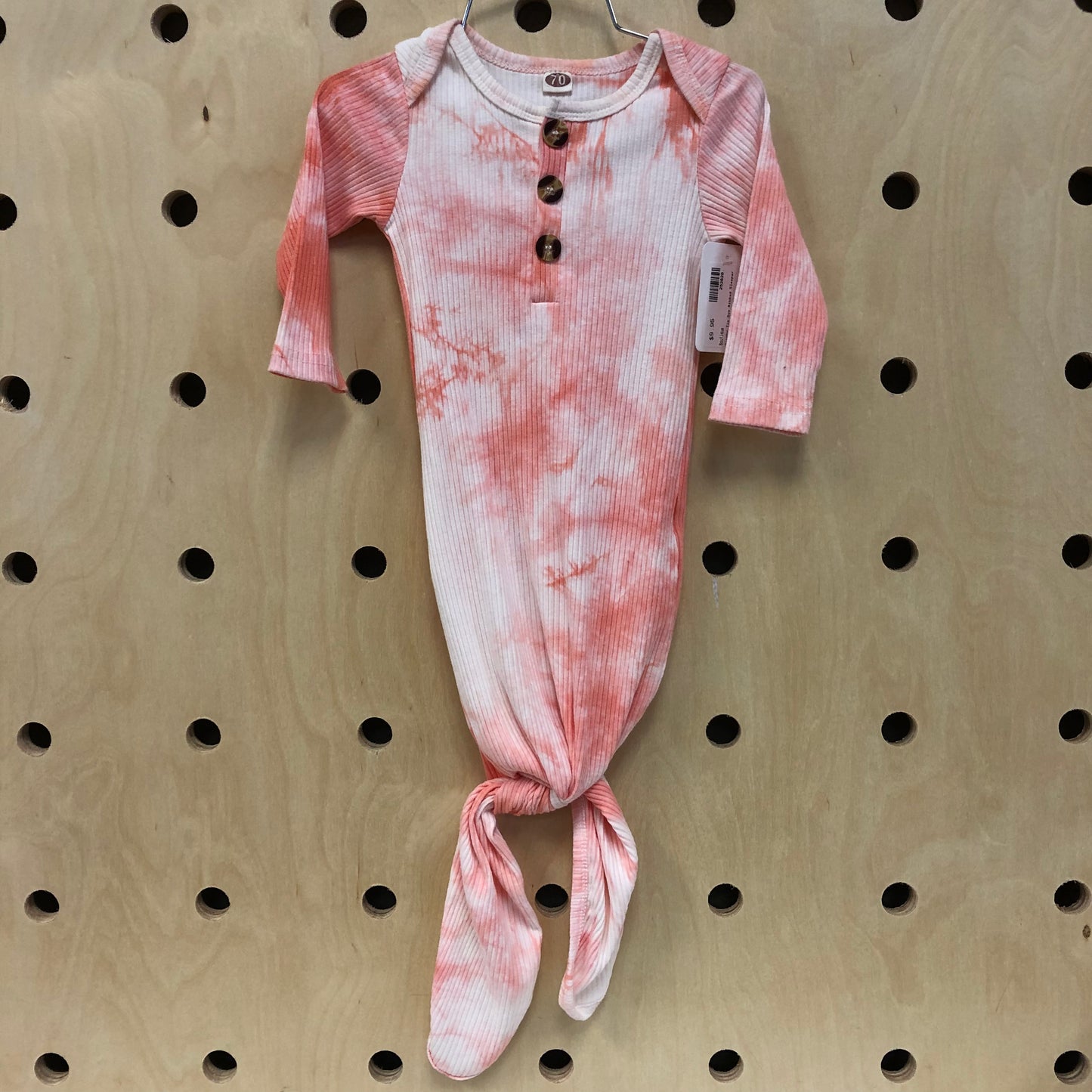 Peachy Tie Dye Ribbed Sleeper