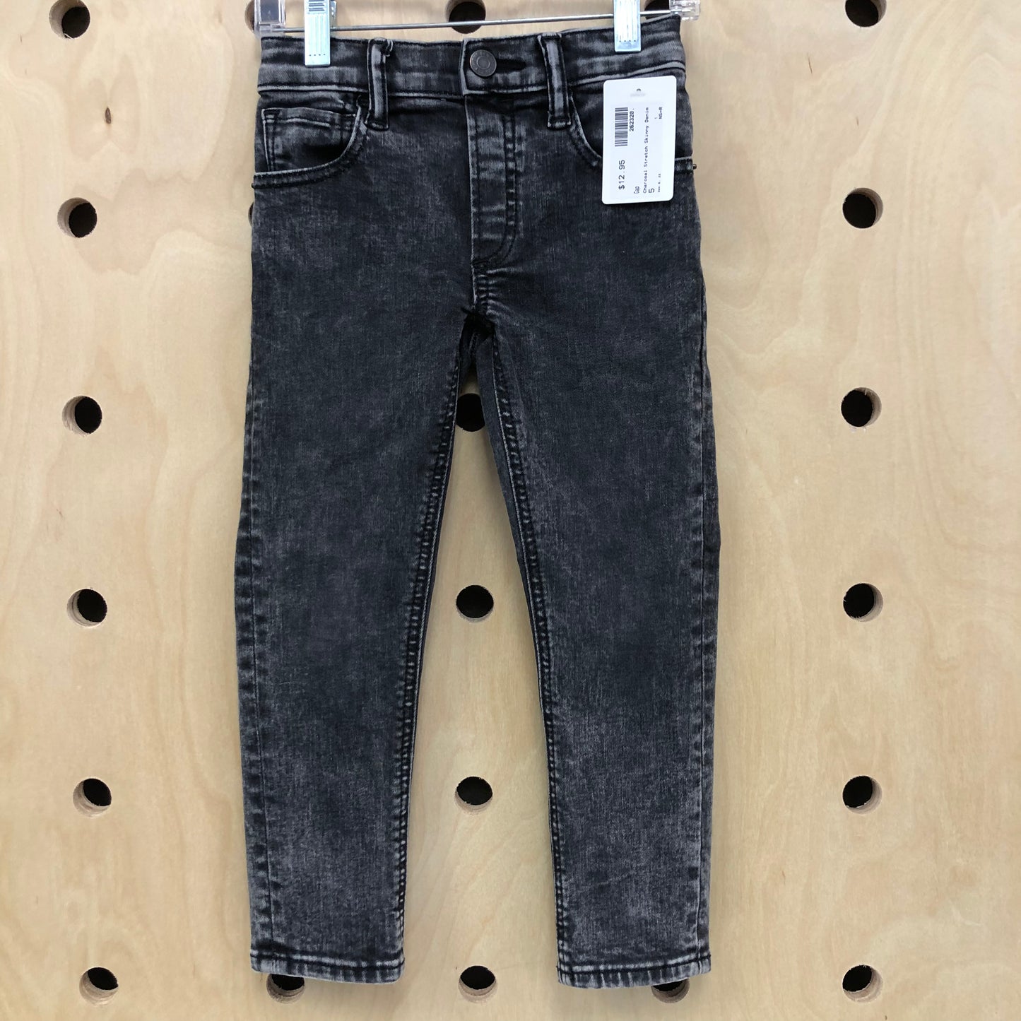 Charcoal Stretch Skinny Denim
