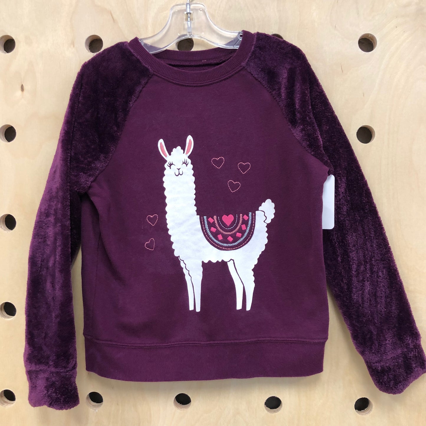 Plum Llama Fleece "Raglan" Top
