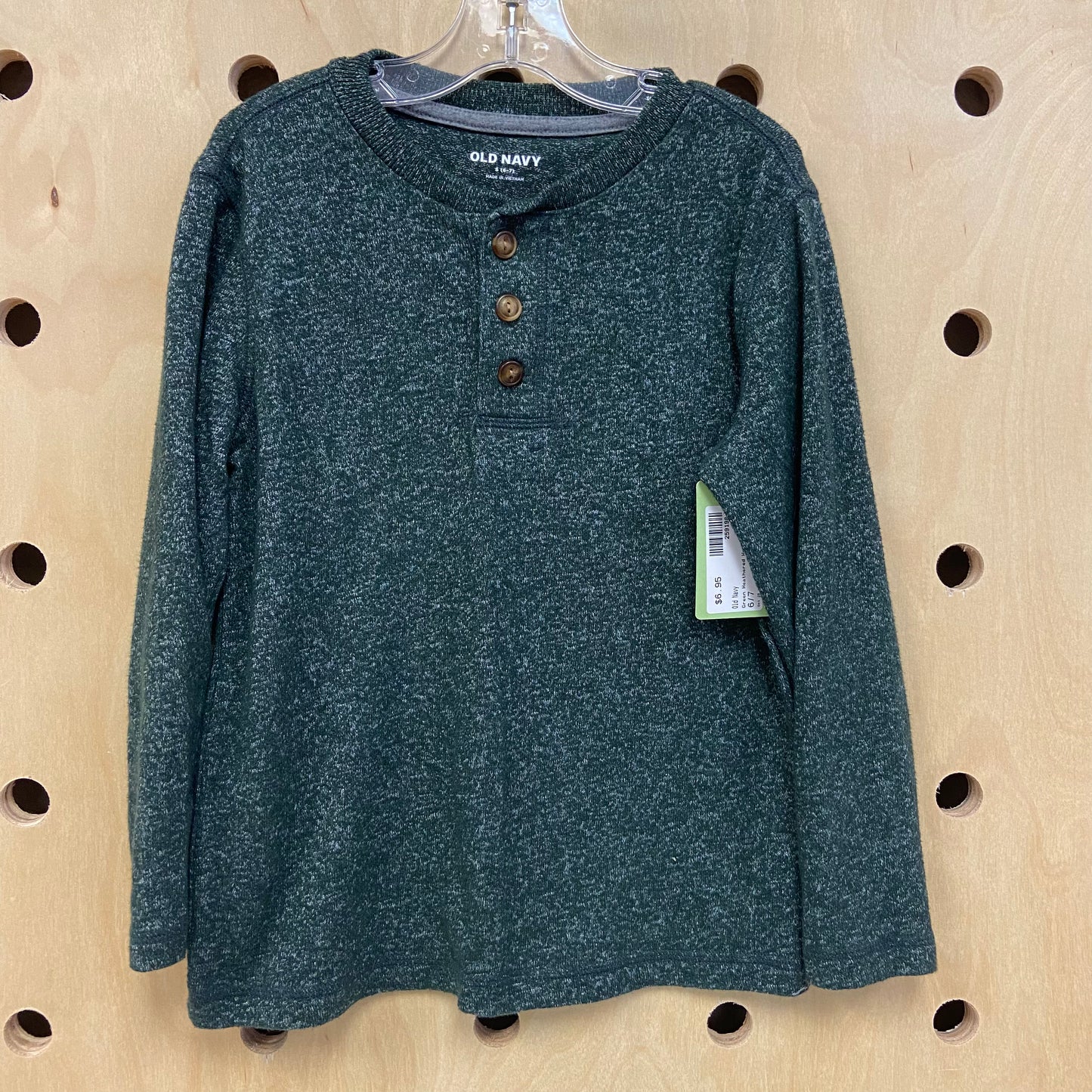 Green Heathered Henley