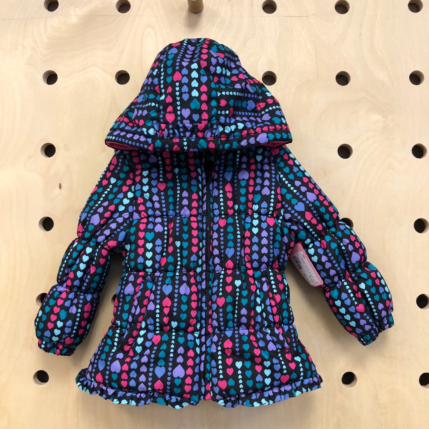 Black Hearts Puffer Jacket