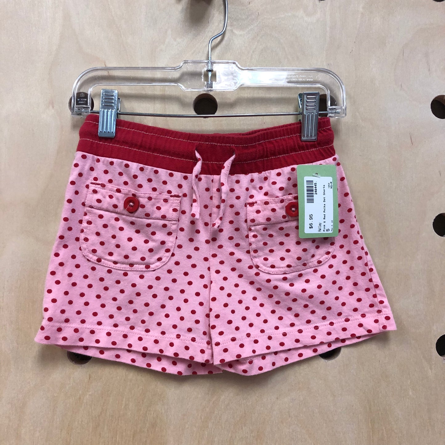 Pink & Red Polka Dot Shorts