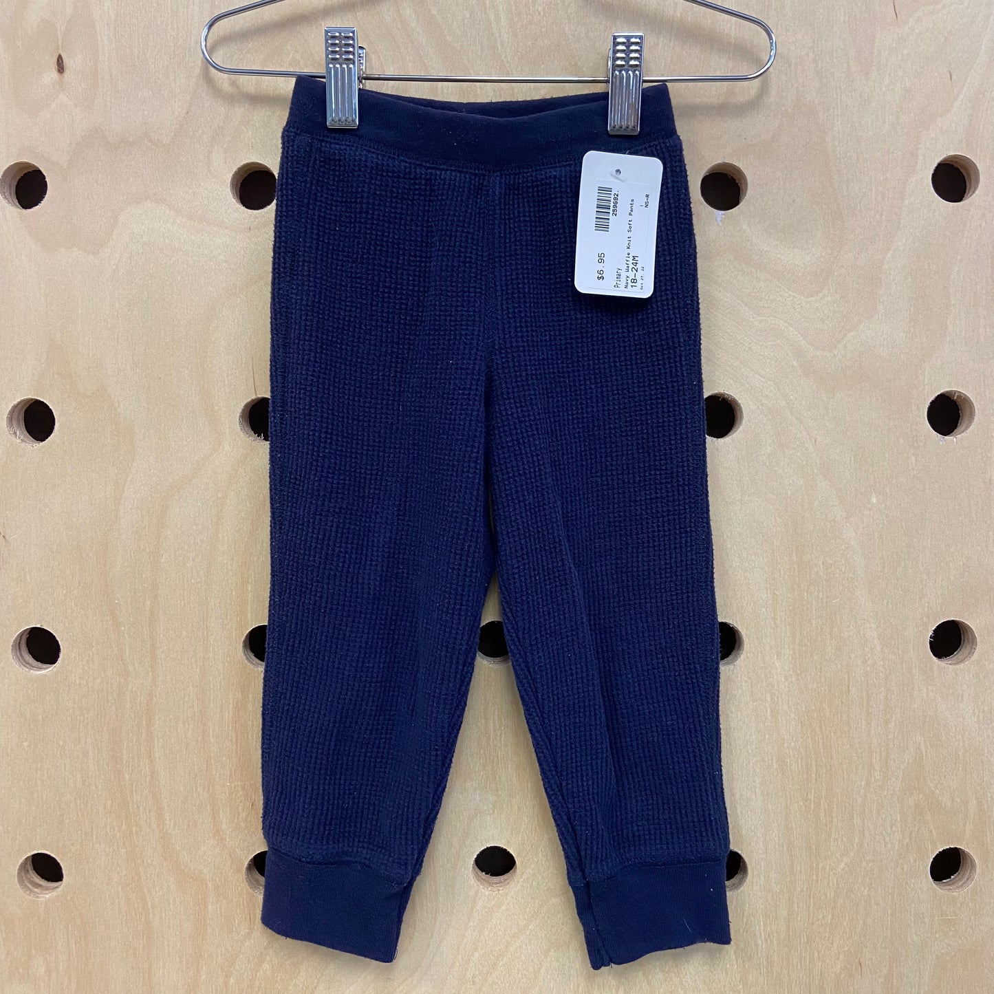 Navy Waffle Knit Soft Pants