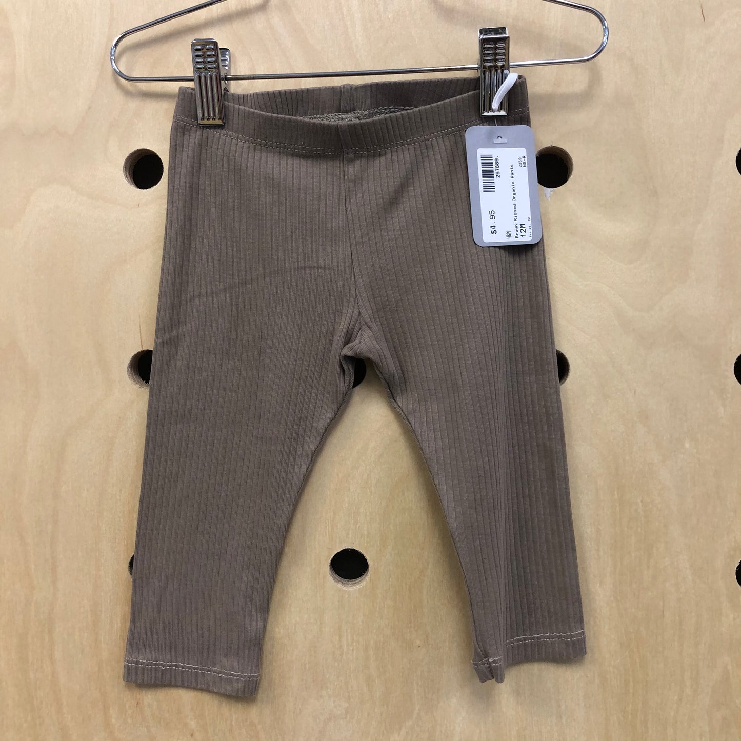 Brown Ribbed Organic Pants