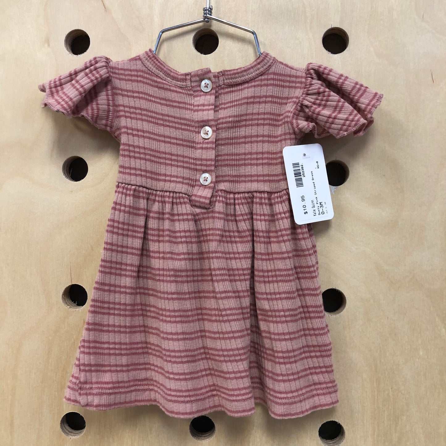 Dusty Pink Striped Dress