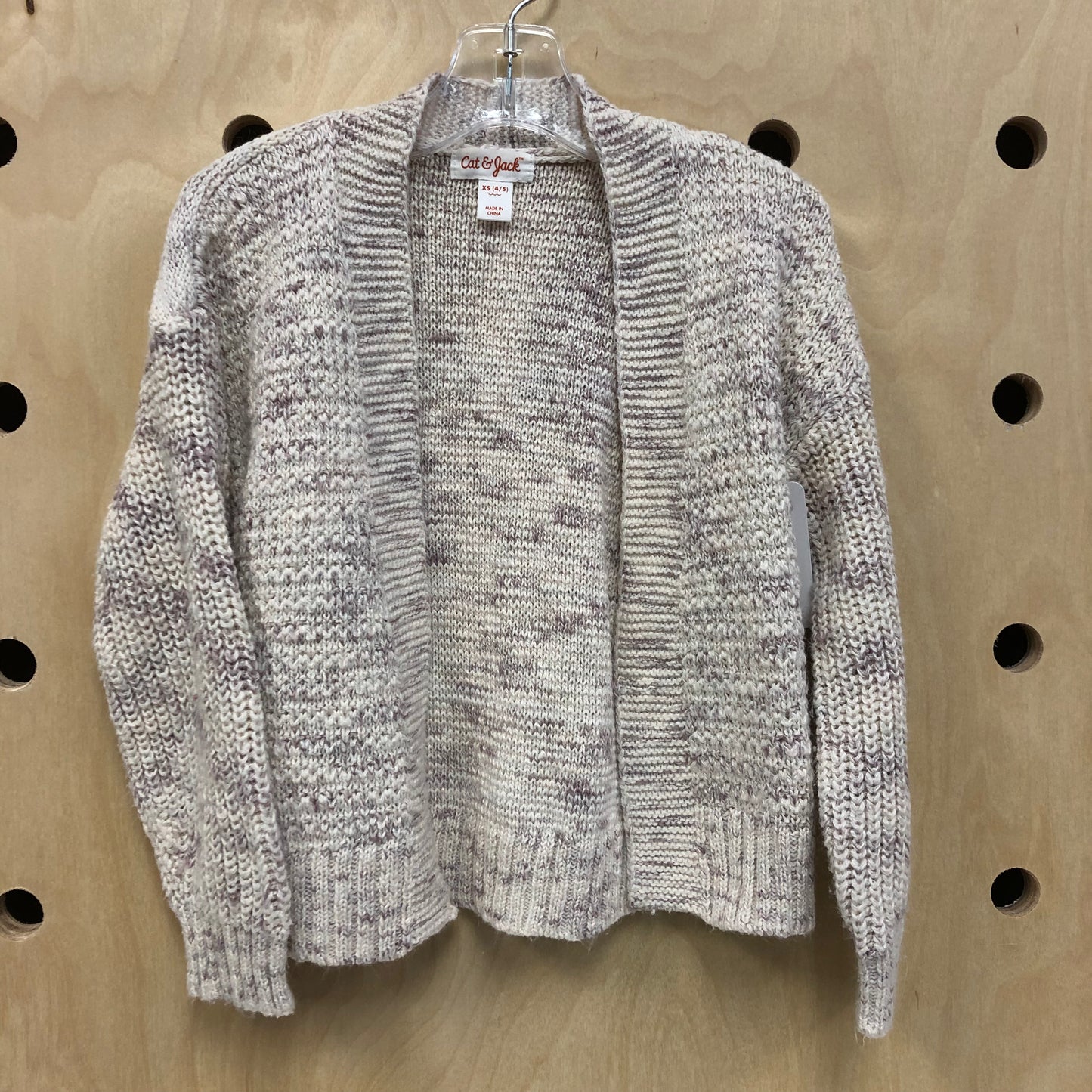 Cream + Lavender Knit Cardigan