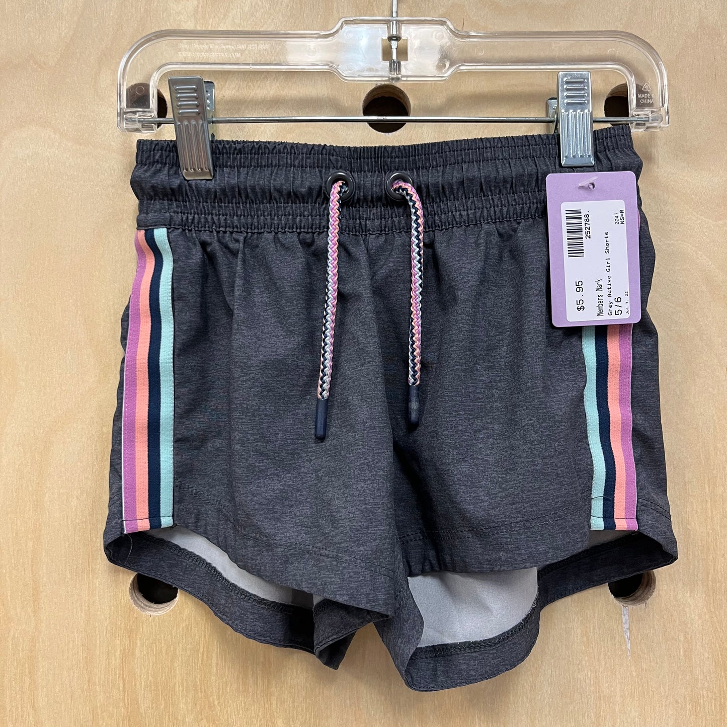 Grey Active Girl Shorts