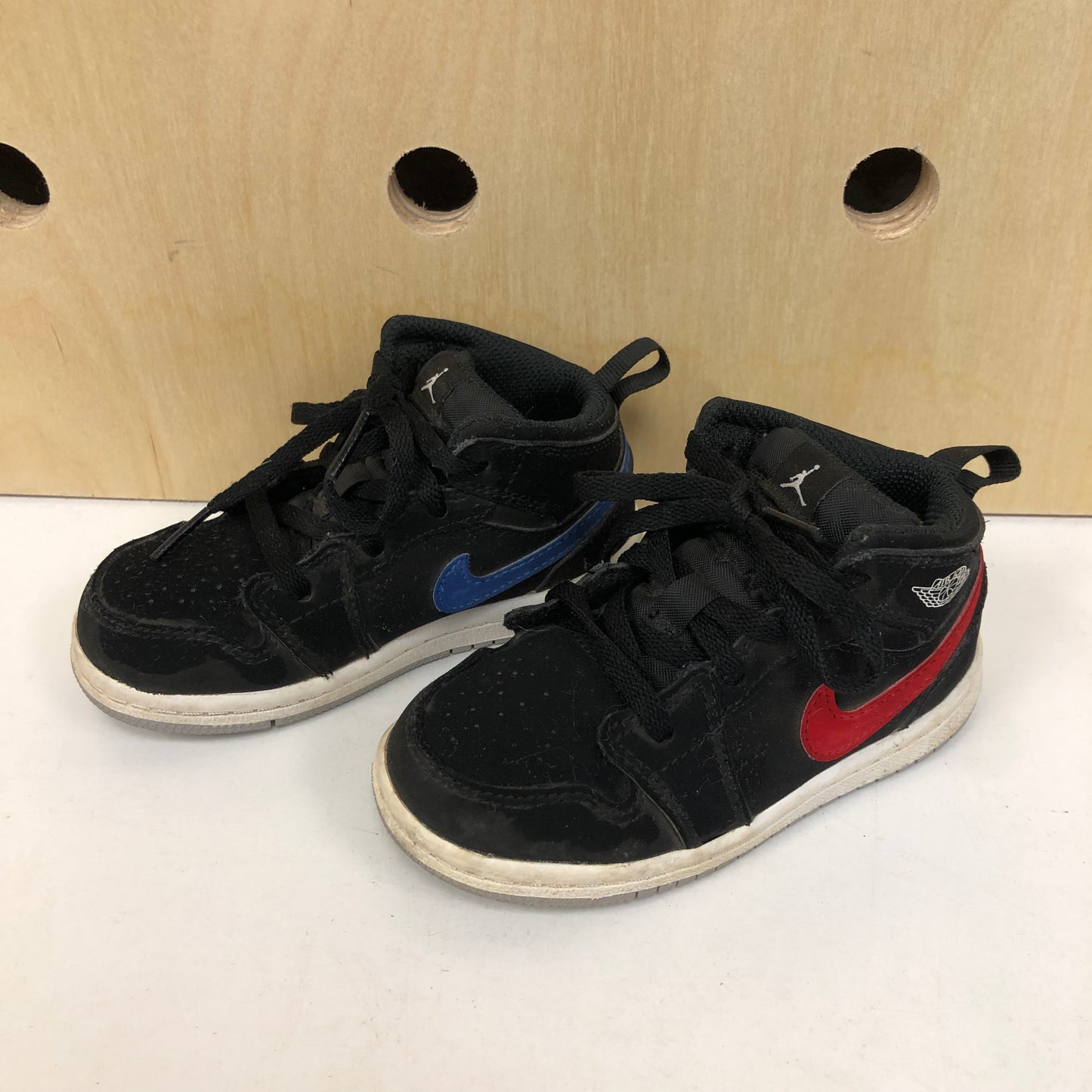 Black Red + Blue Jordans