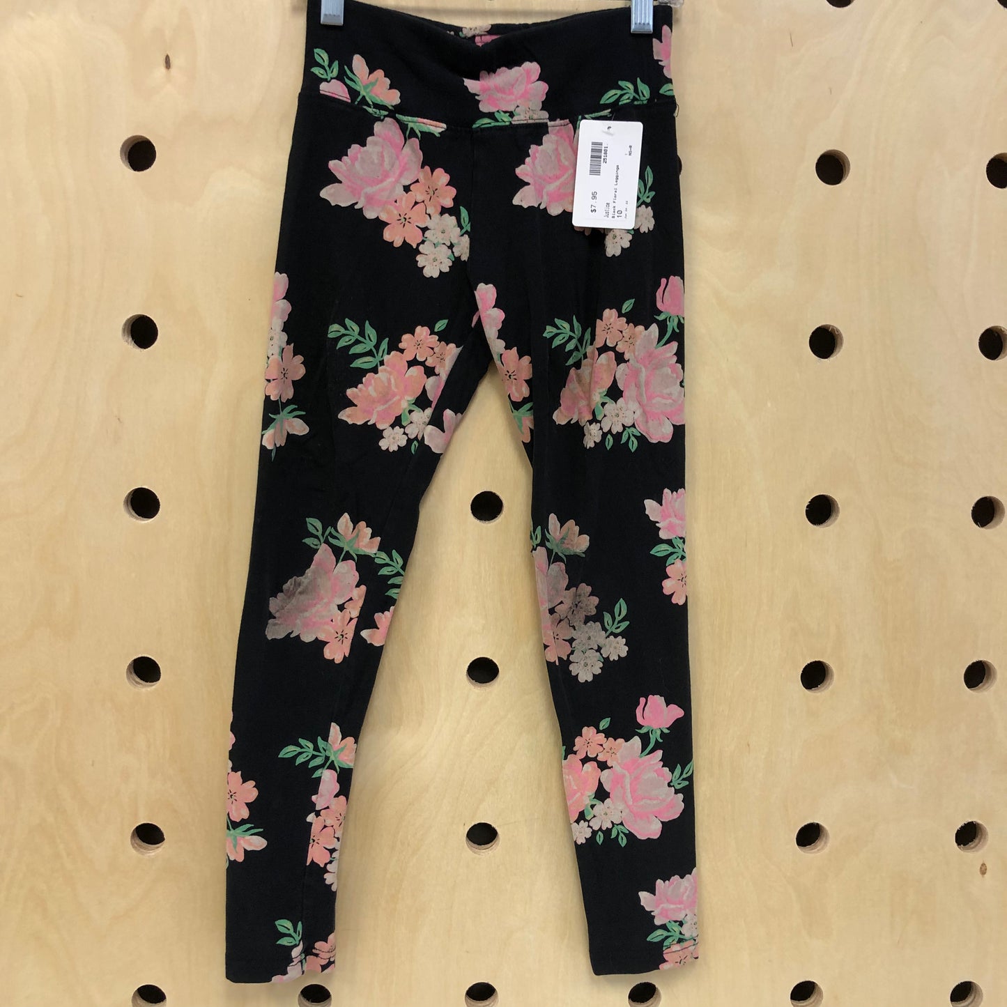 Black Floral Leggings