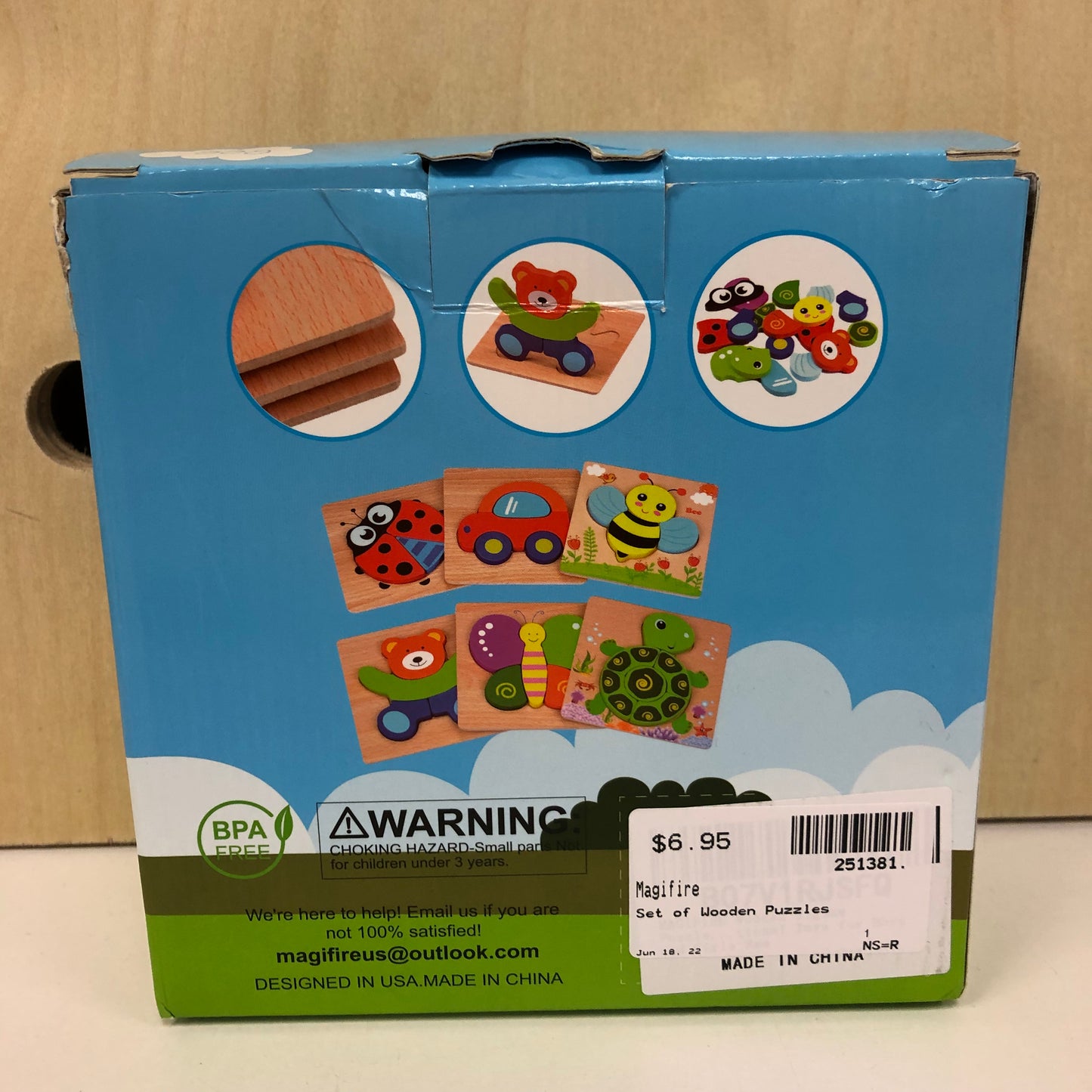 Set of Wooden Puzzles