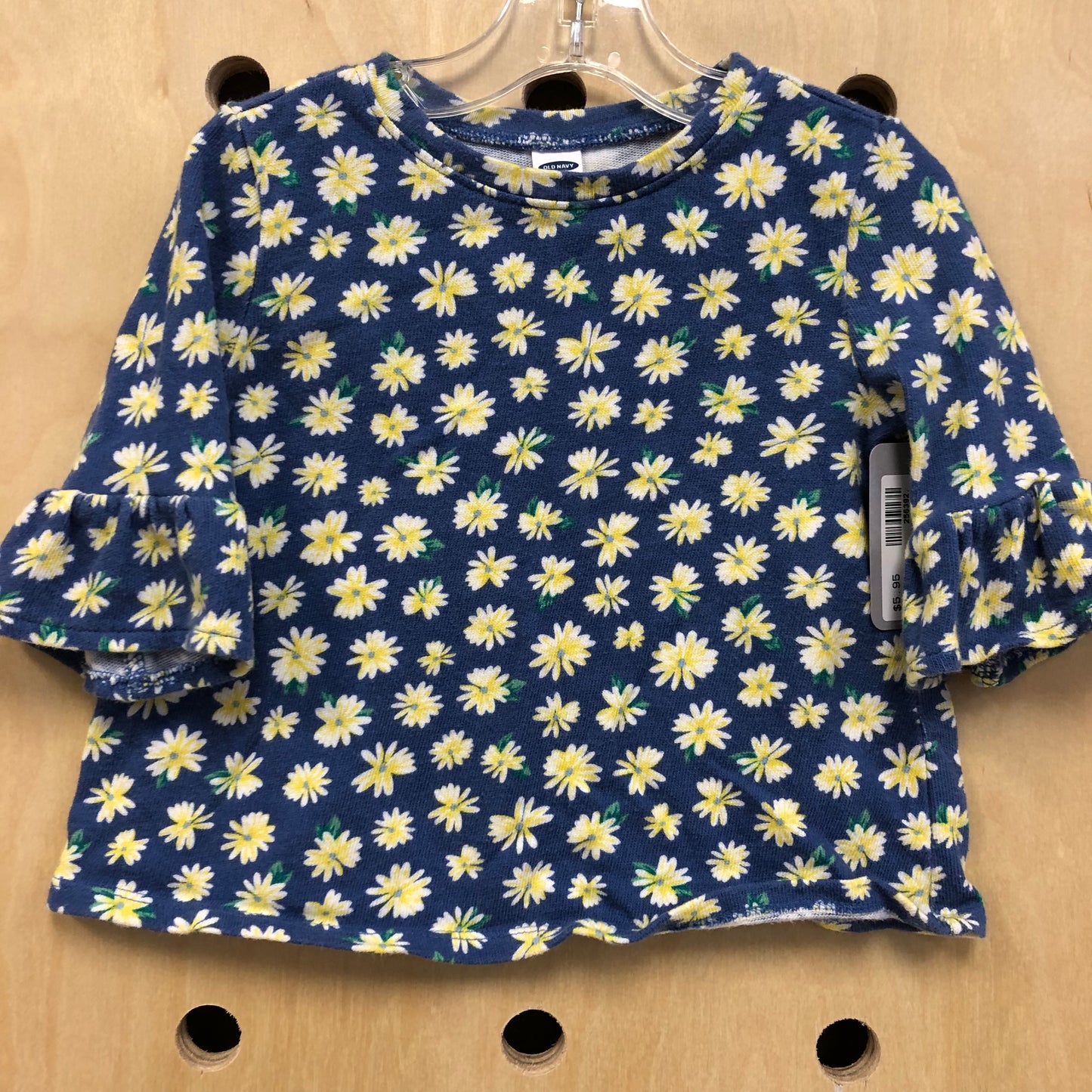 Blue Floral Belle Sleeve Top